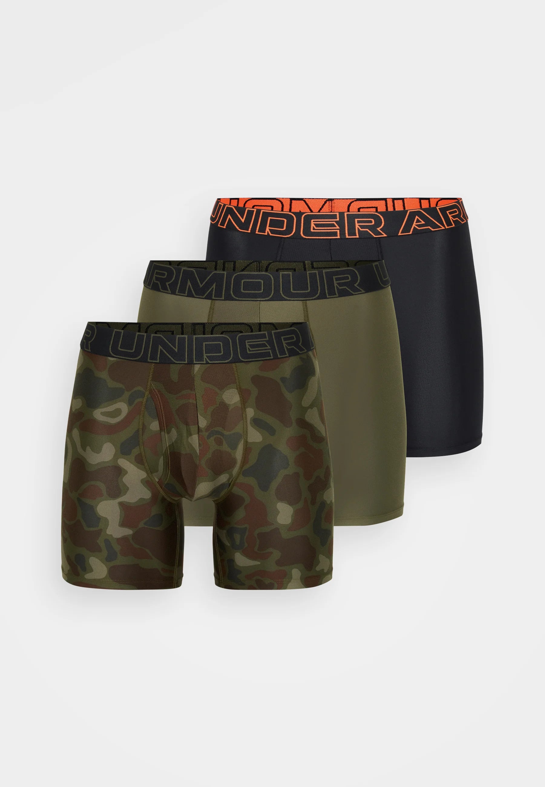 Under Armour Performance Trunks – 3 Pack – Frogskin Overdye, Marine, Green