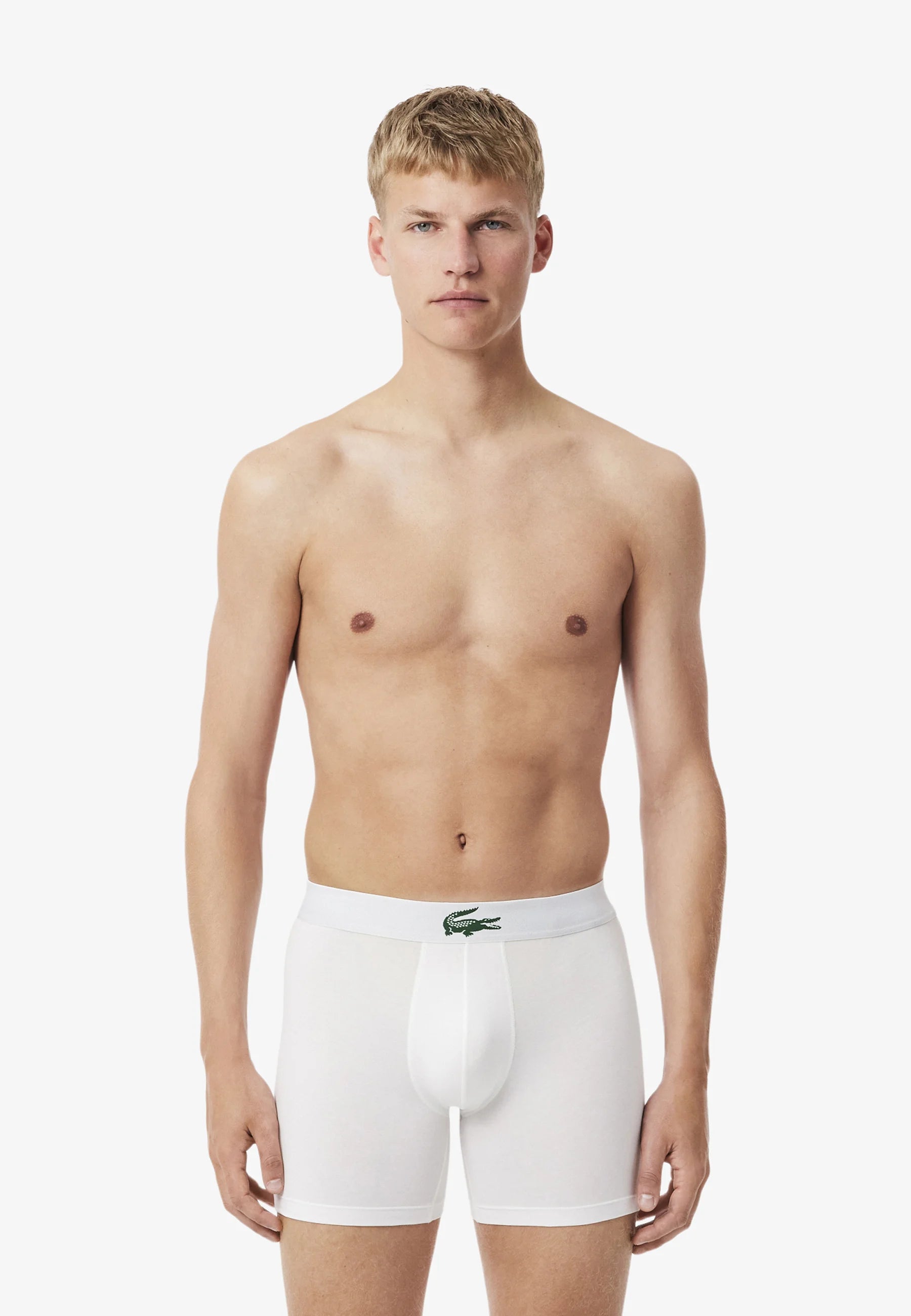 Lacoste Stretch-Unterhosen – Weiß, Grün, Schwarz