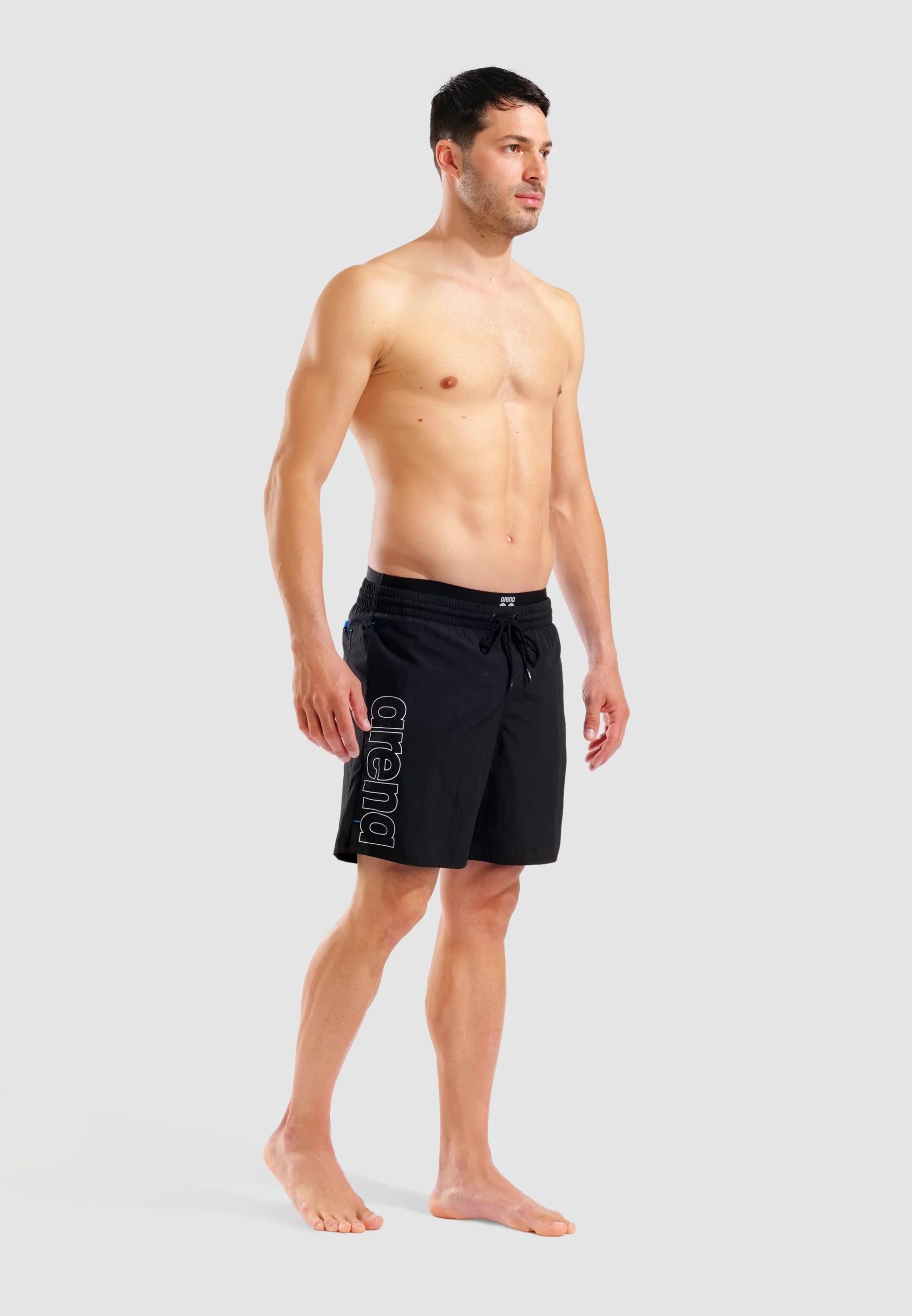 Pantaloncini con fascia elastica Arena Beach – Neri