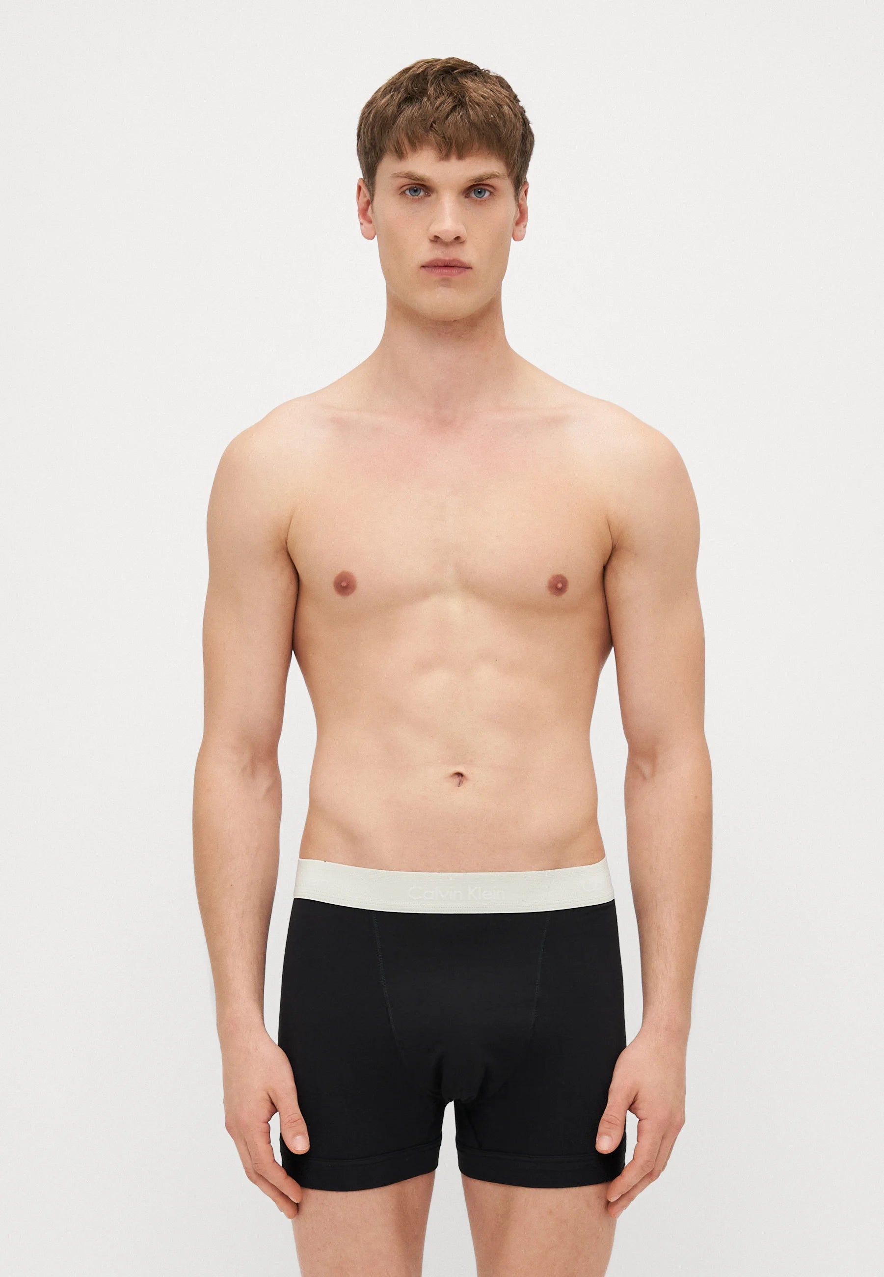 Boxers Calvin Klein en coton stretch – Lot de 3 – Noir, Denim délavé, Teinte, Beau