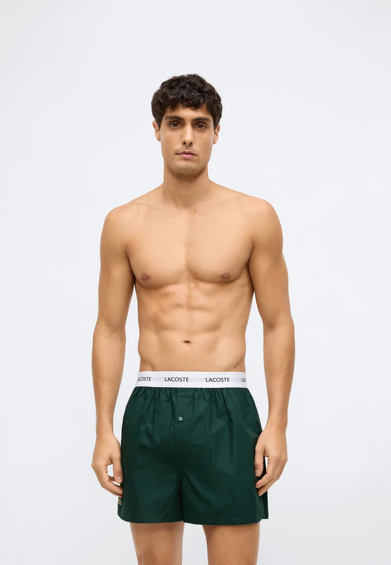 Boxer in cotone sciolto Lacoste intimo confezione da 3 - Blu navy, Sinople