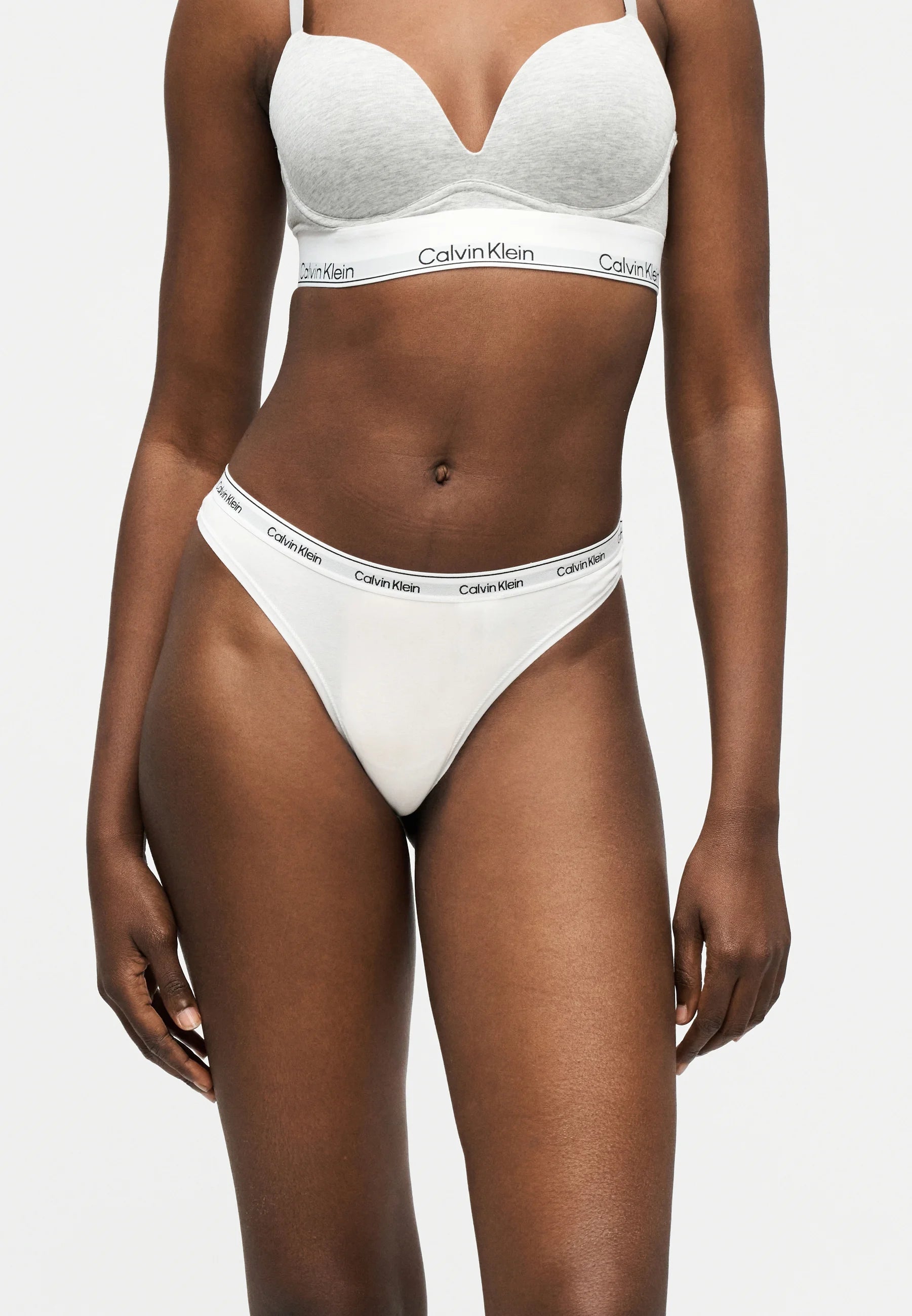Zestaw 5 stringów Calvin Klein Icon Logo – Shoreline, Blue Descent, Grey Heather