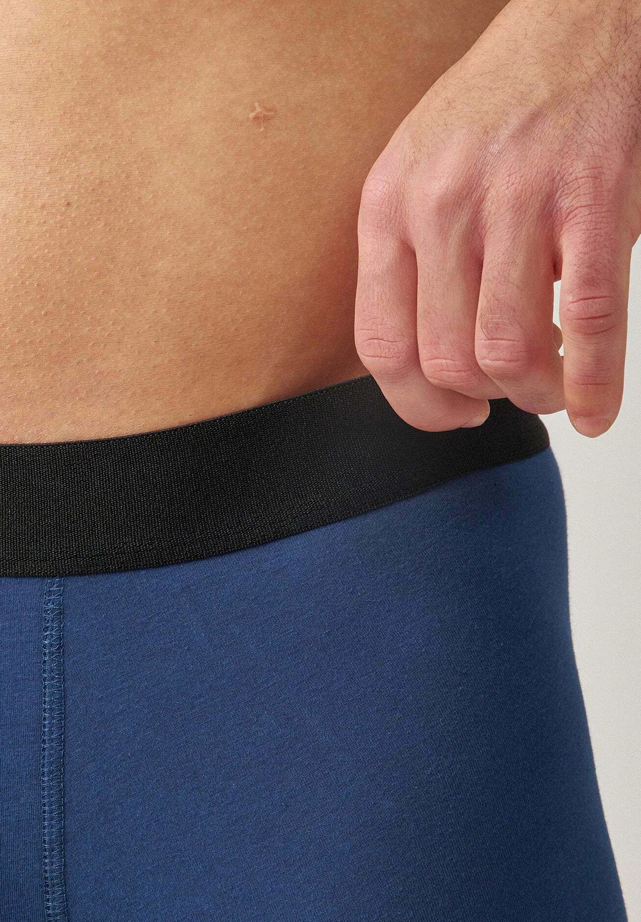 SNOCKS Boxer à jambe longue – Ensemble à rayures bleues