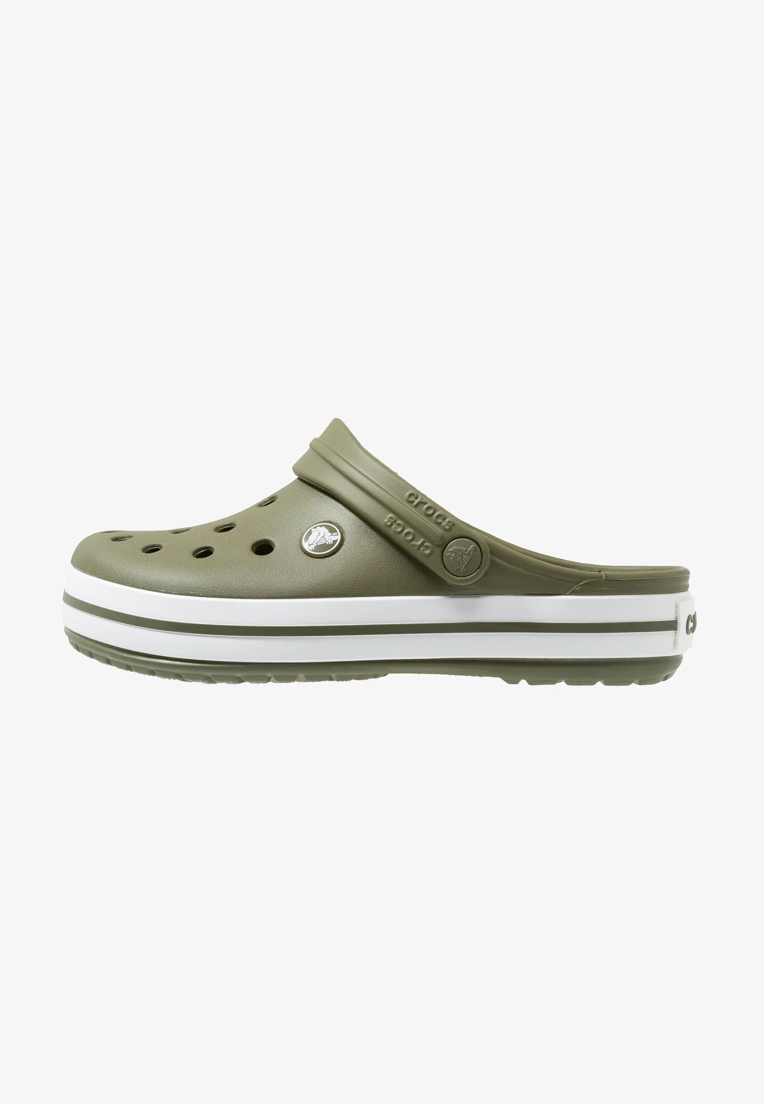 Sabots Crocs Crocband – Vert armée, Blanc