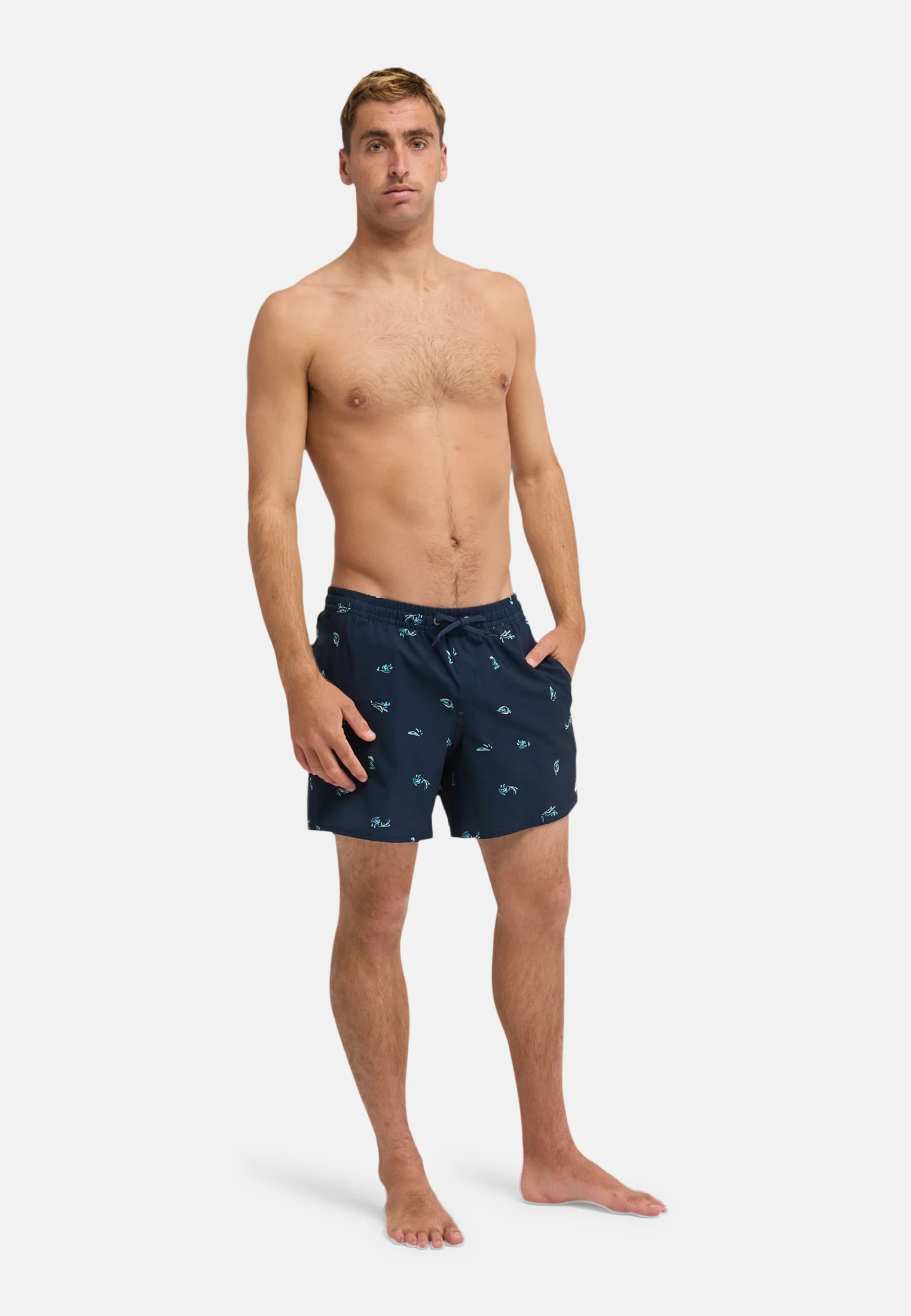 Plavkové šortky Quiksilver Printed Volley 16 – Khaki Print