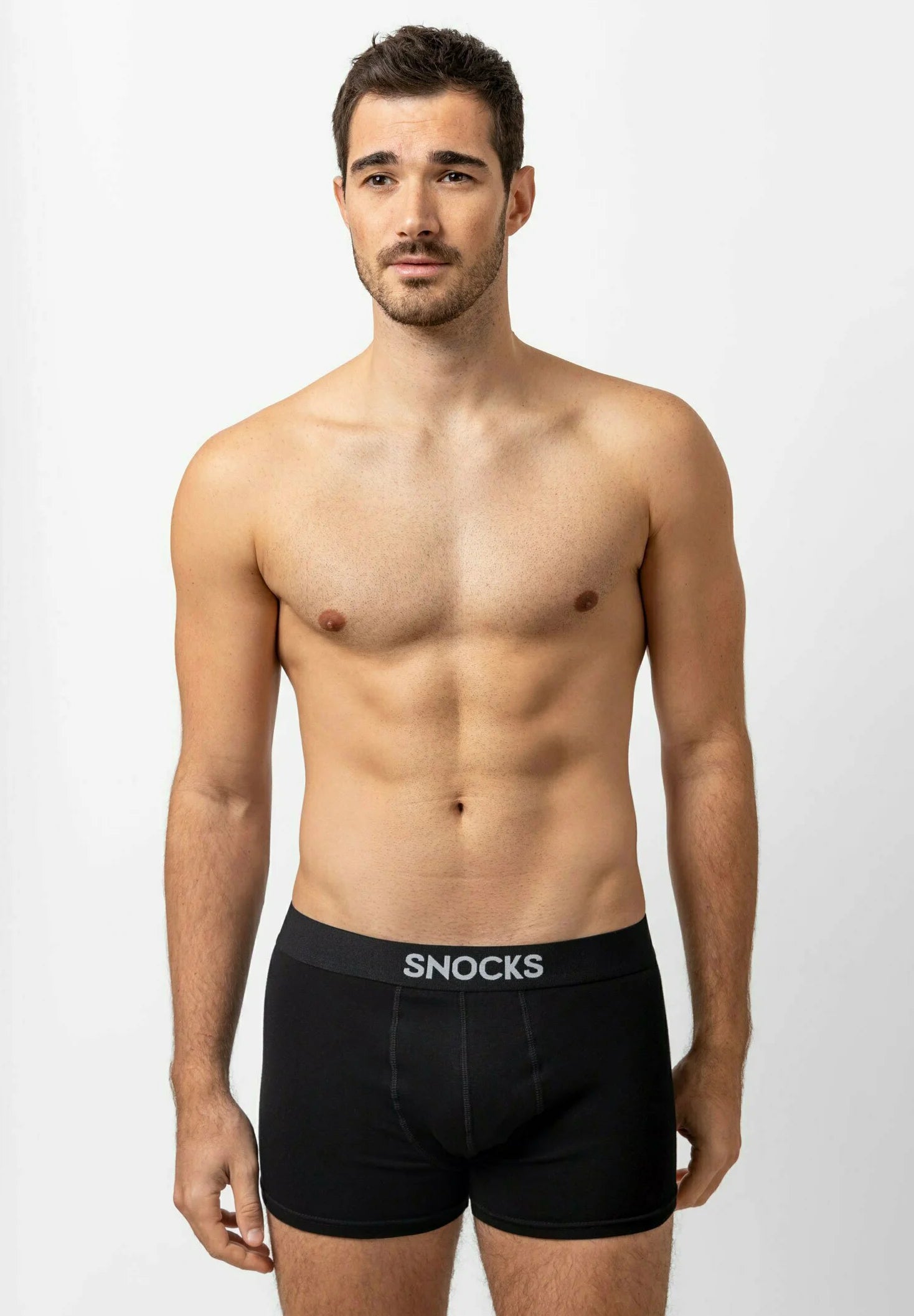 SNOCKS 3er-Pack Premium-Boxershorts – Schwarz, Grau, Blau