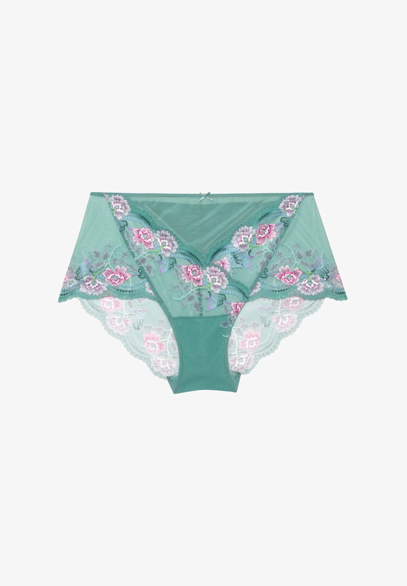 Yamamay Selene Briefs – Green Sage Rose Floral