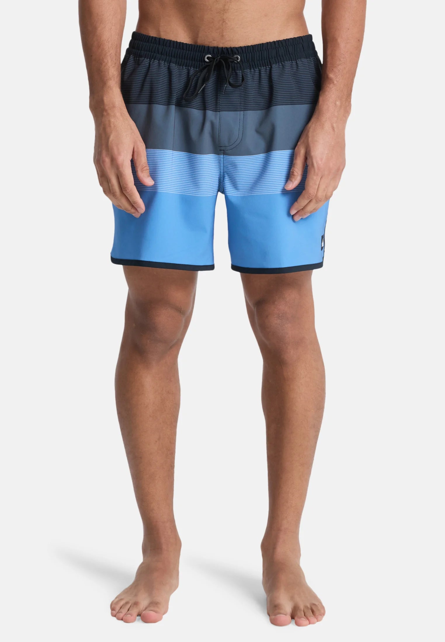 Quiksilver Stretch Scallop Volley Swim Shorts – Black Tijuana