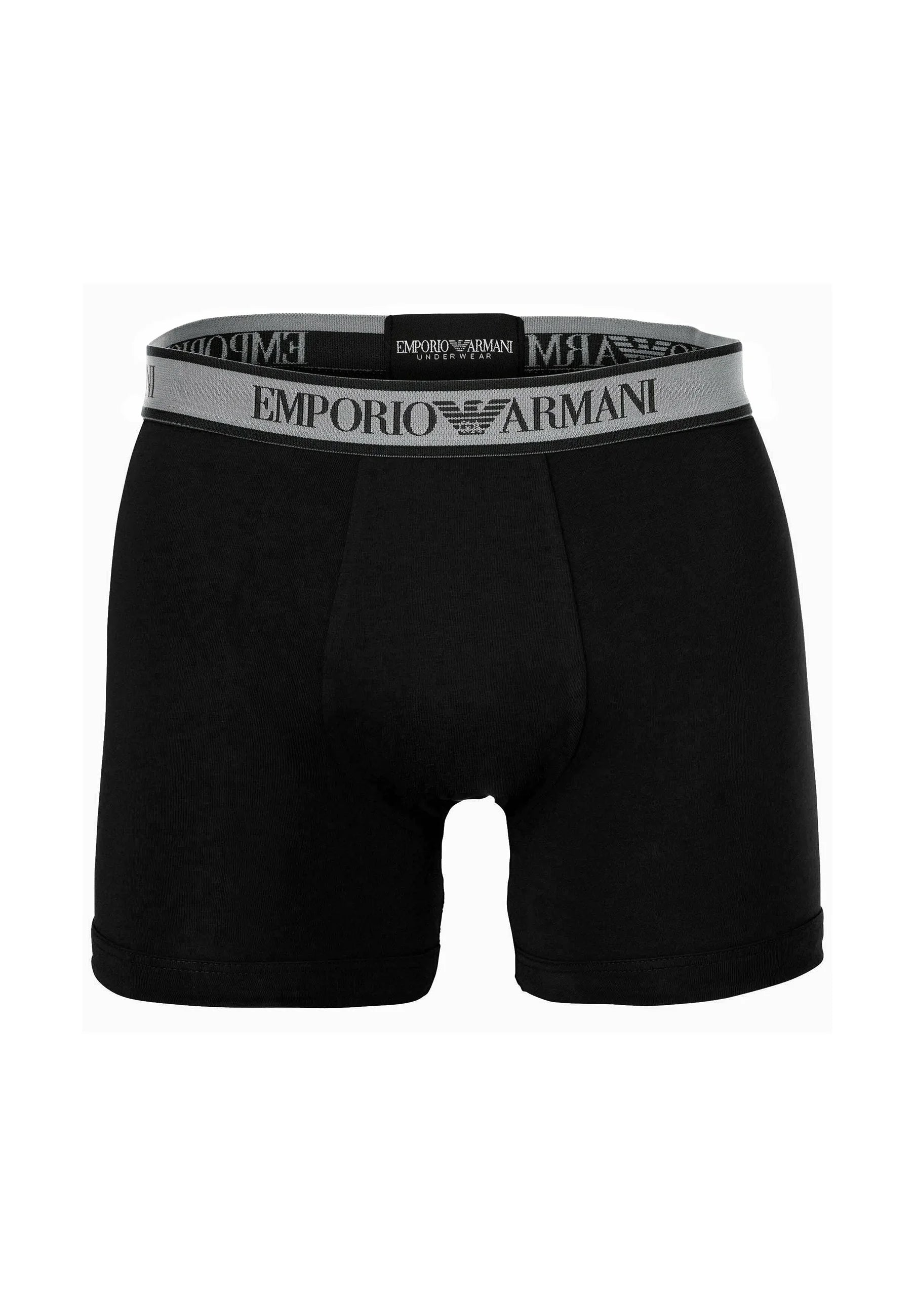 Emporio Armani CORE Logoband Stretch 3 Pack Boxer Briefs – Black