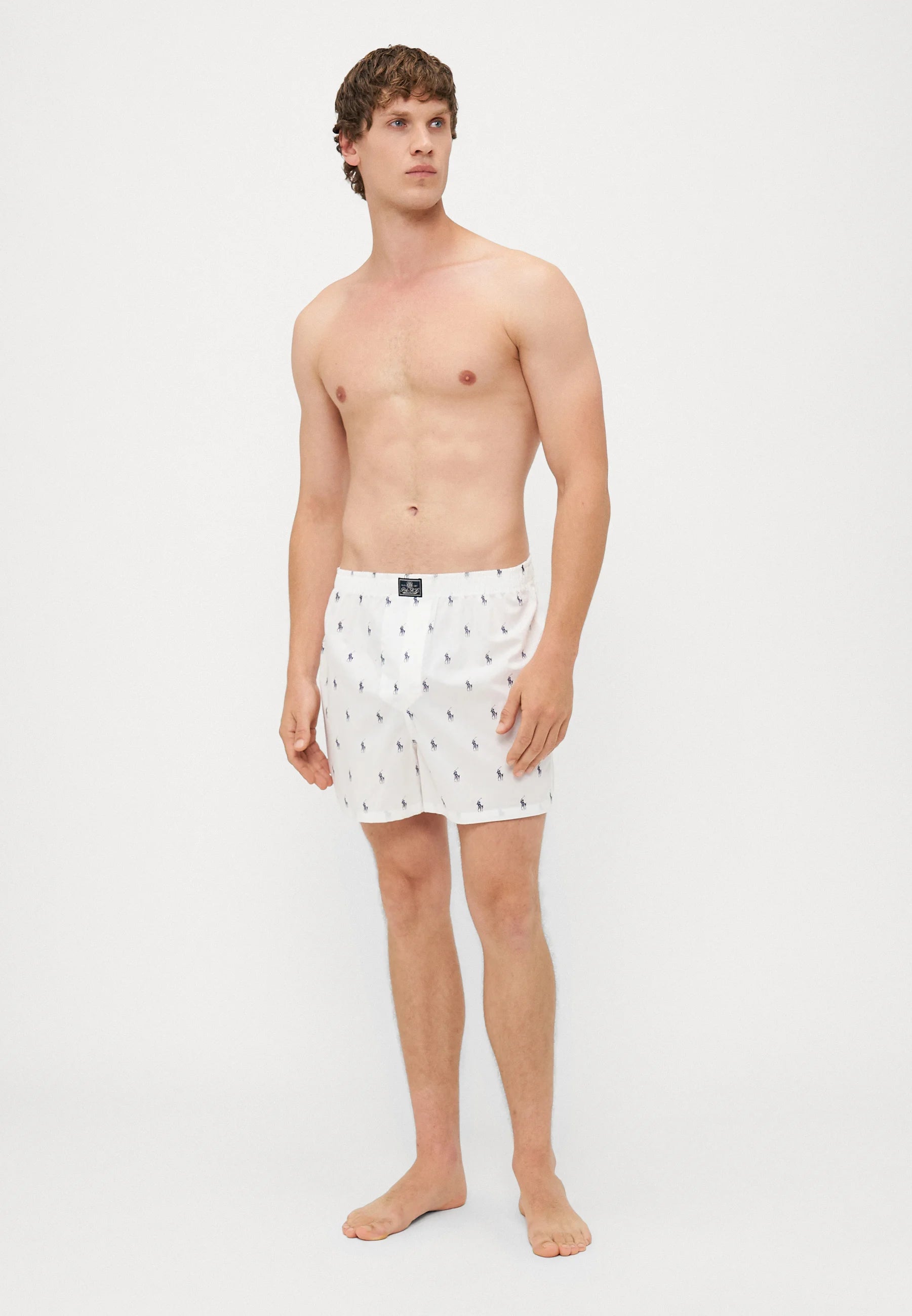 Boxer aperti in cotone Polo Ralph Lauren – Confezione da 3 – Bianco, verde, blu scuro