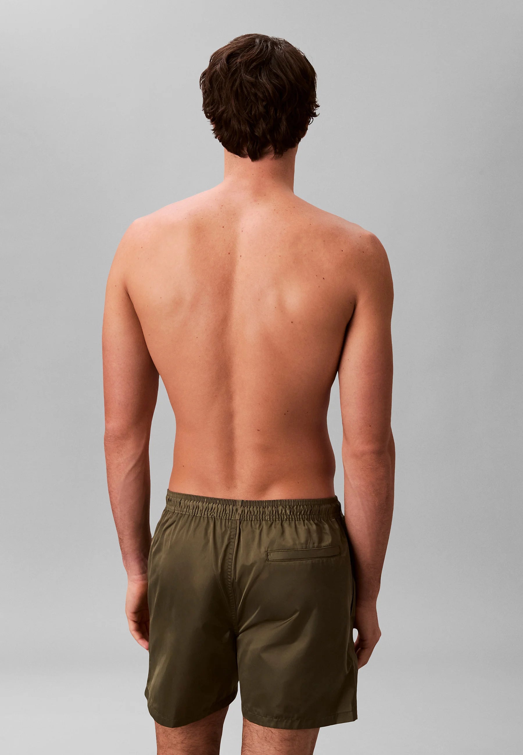 Short de bain technique à cordon de serrage moyen Calvin Klein - Vert brosse