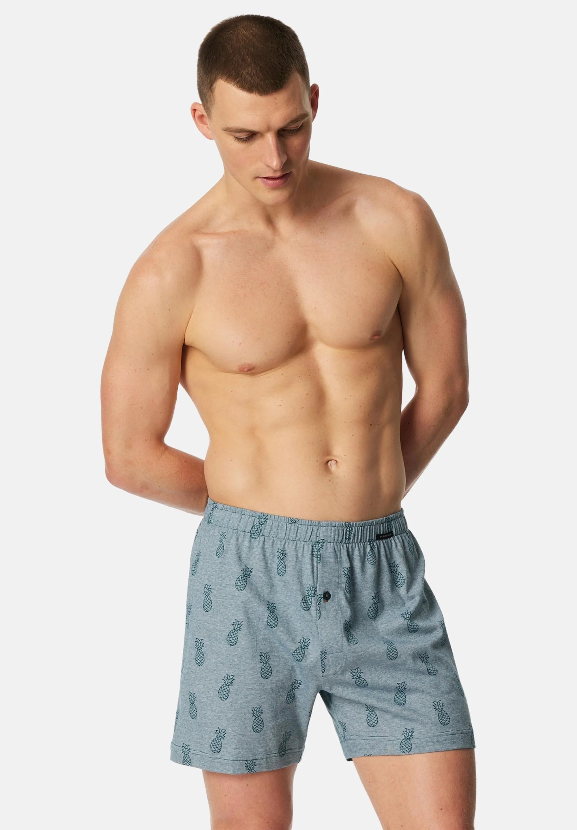Schiesser Single Jersey Lot de 6 boxers – Bleu foncé, Turquoise