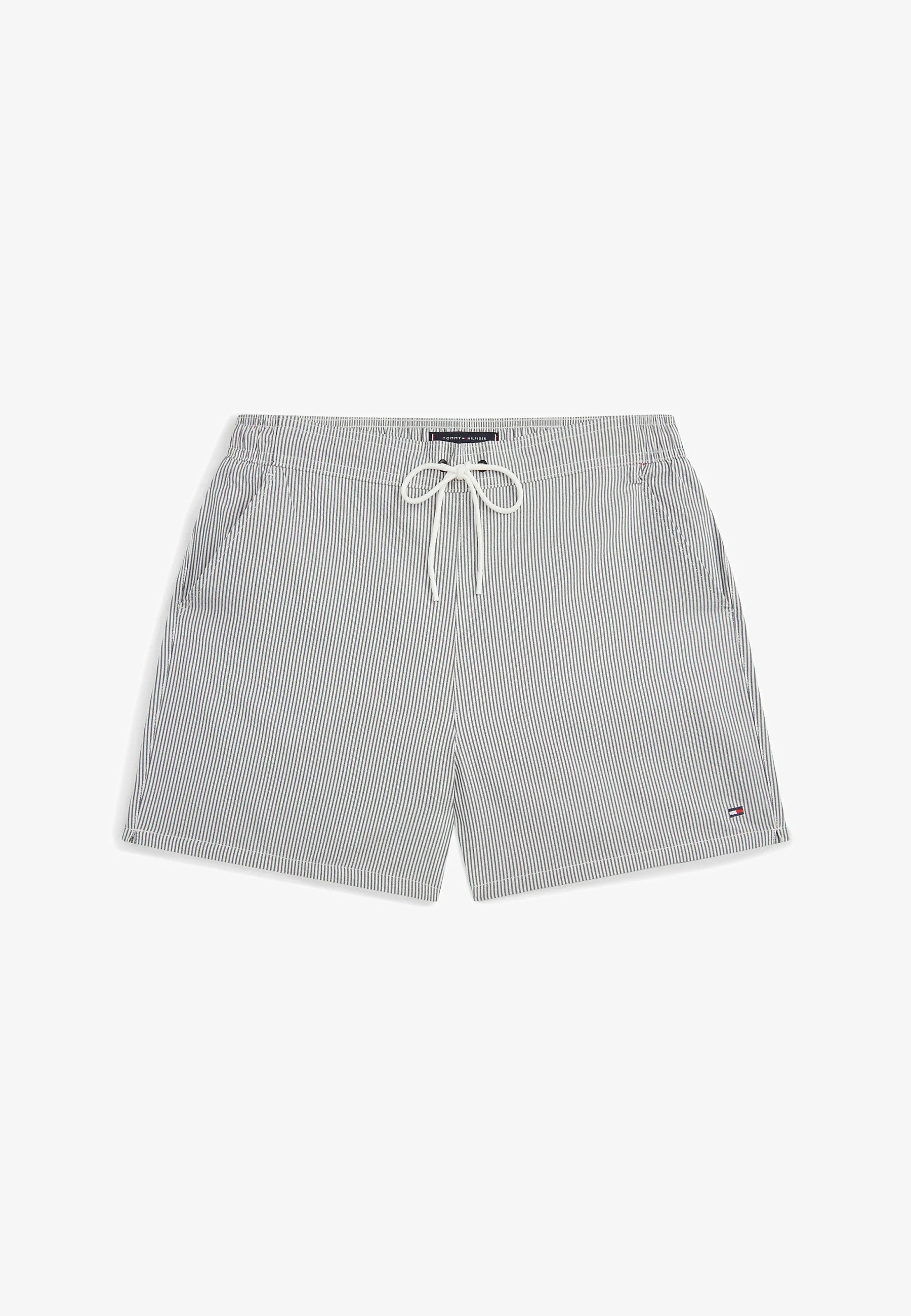 Spodenki kąpielowe Tommy Hilfiger Ithaca w paski – Desert Sky, ecru