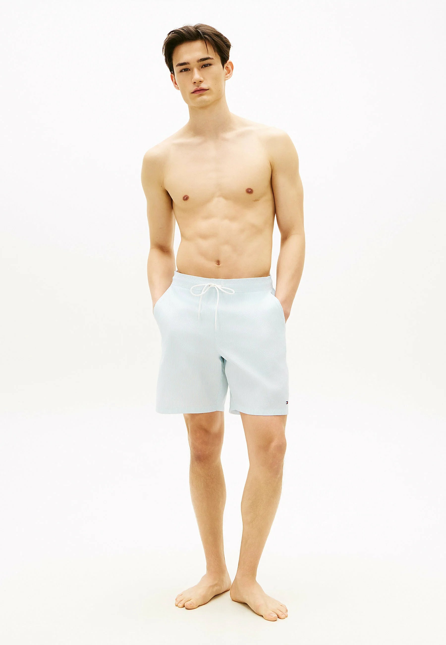 Tommy Hilfiger Ithaca Stripe Short De Bain – Bleu Voile, Écru