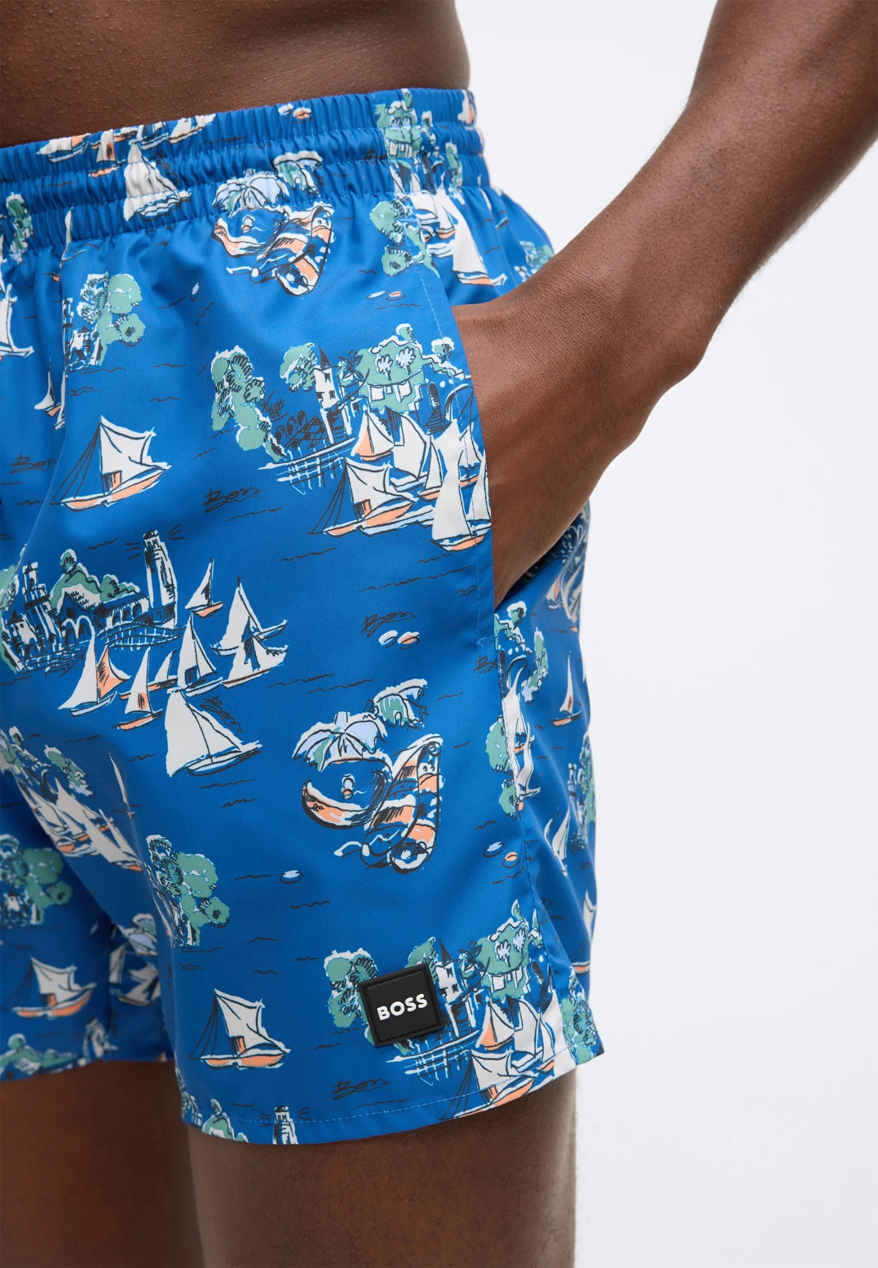 BOSS Piranha Badeshorts – Hellblau