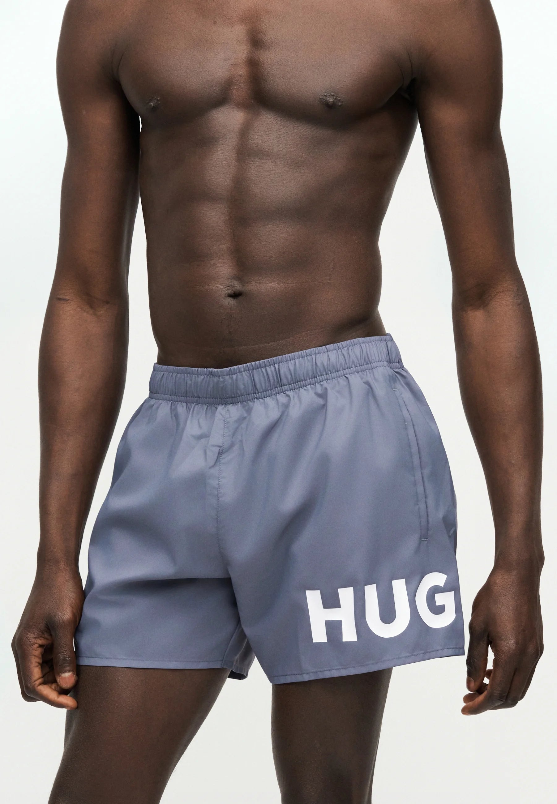 HUGO Short de bain Makai – Bleu, Gris