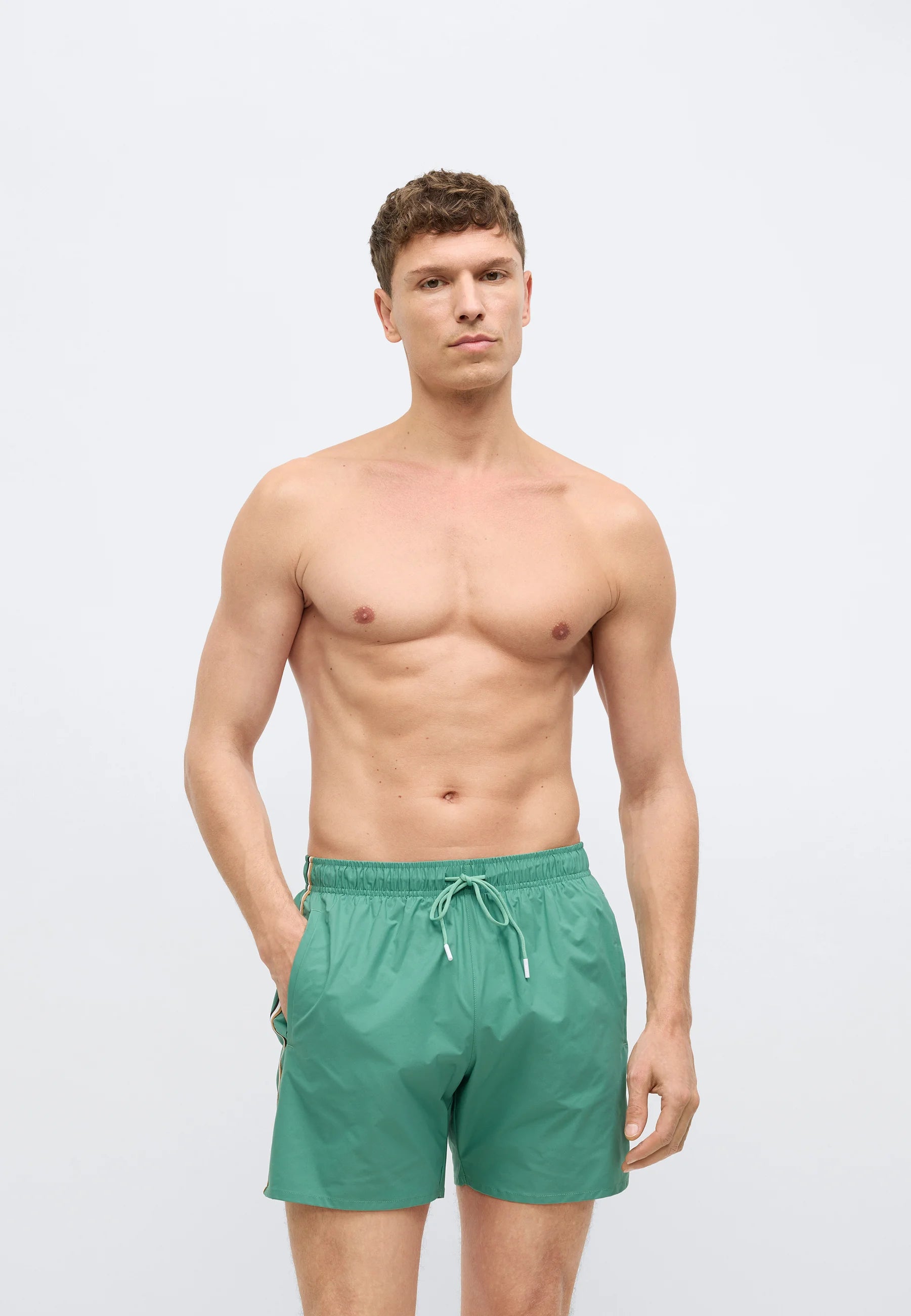 Short de bain BOSS Iconic – Ouvert vert