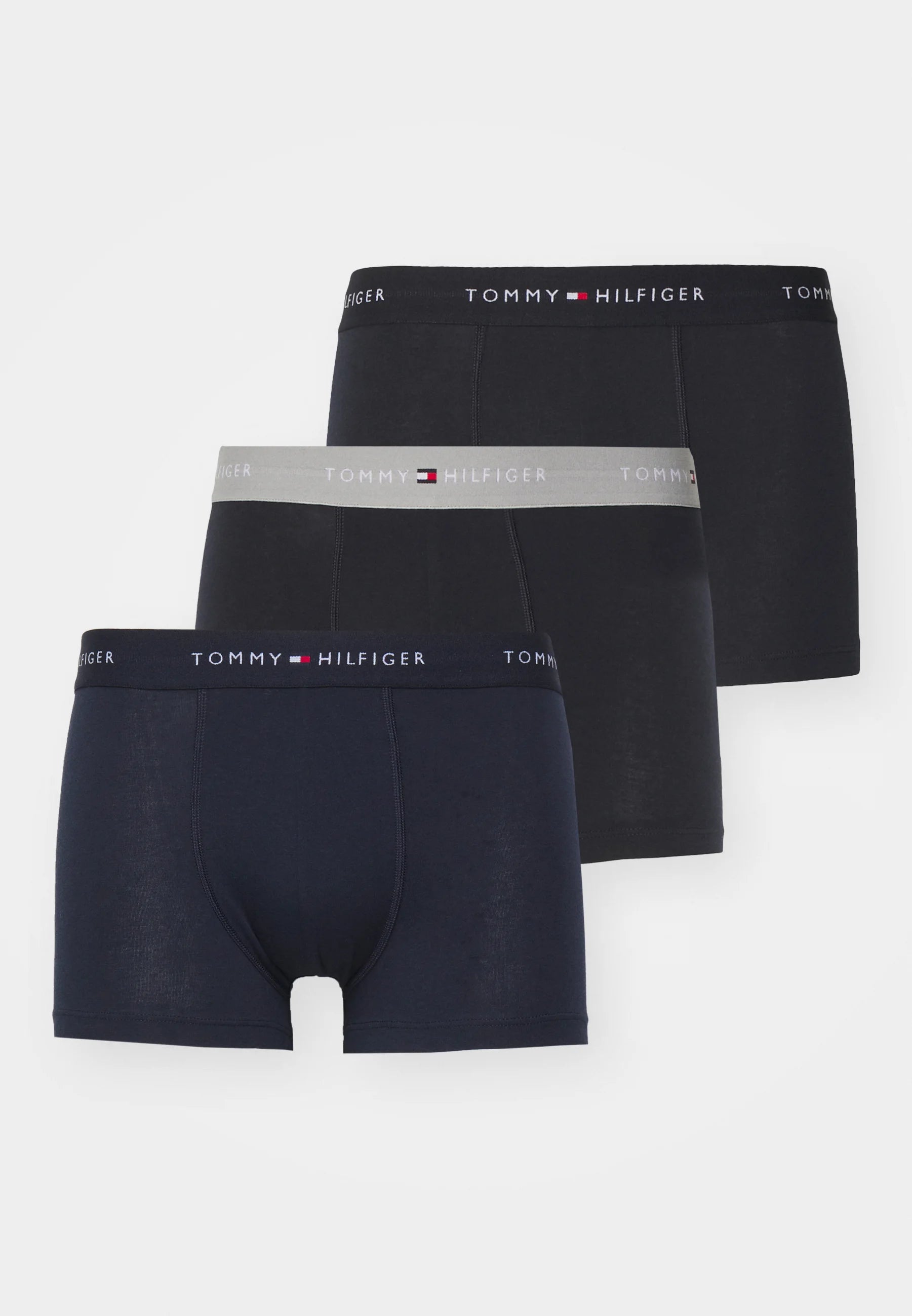 Tommy Hilfiger Signature Trunk 3 Pack – Desert Sky, Black, Grey Heather