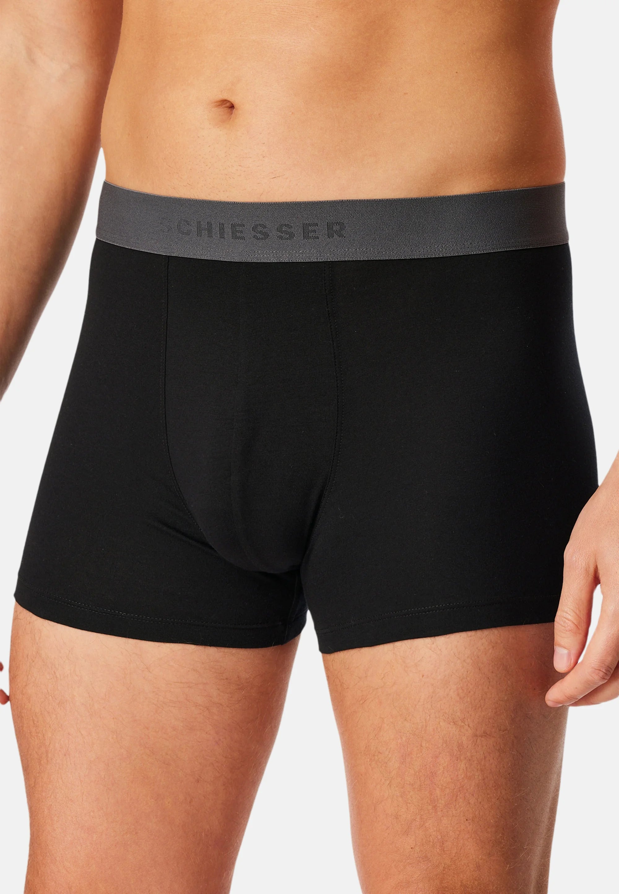 Schiesser 95 5 Cotton Trunks 6 Pack – Black