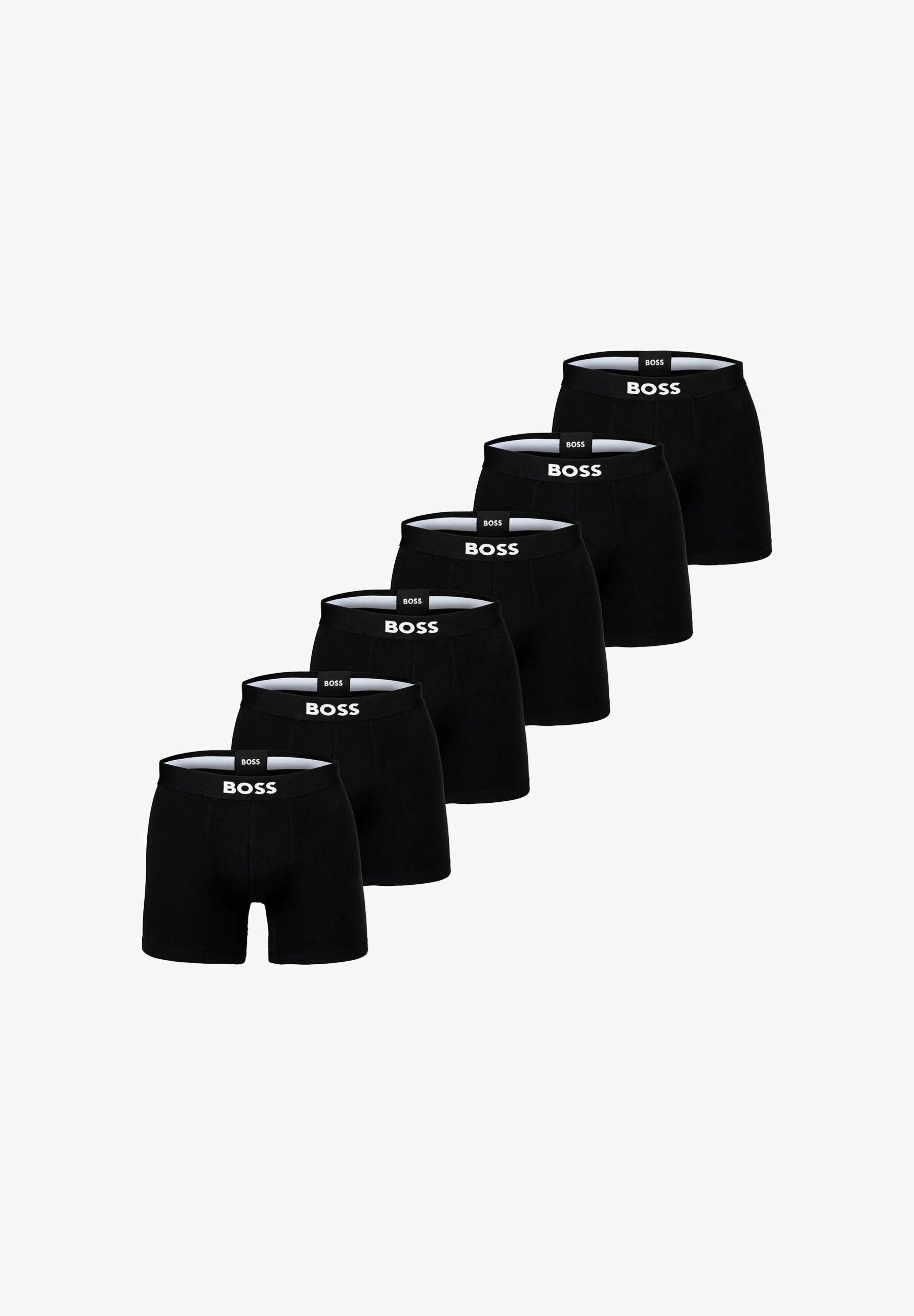 BOSS 6 Pack One Stretch Logo Boxers - Noir