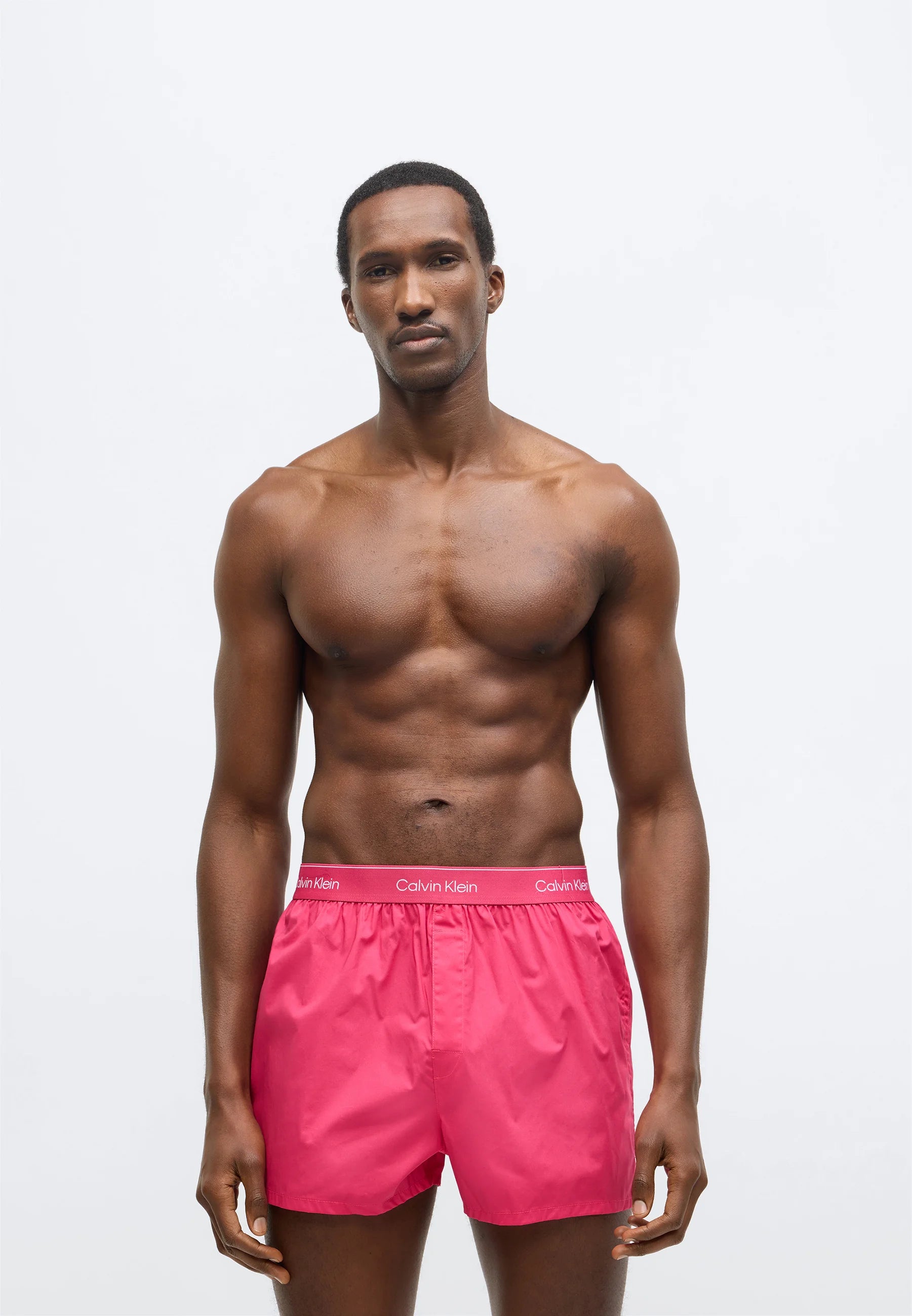 Calvin Klein Icon Cotton Stretch Slim Boxer Shorts – Lot de 3 – Turbulence, Blanc