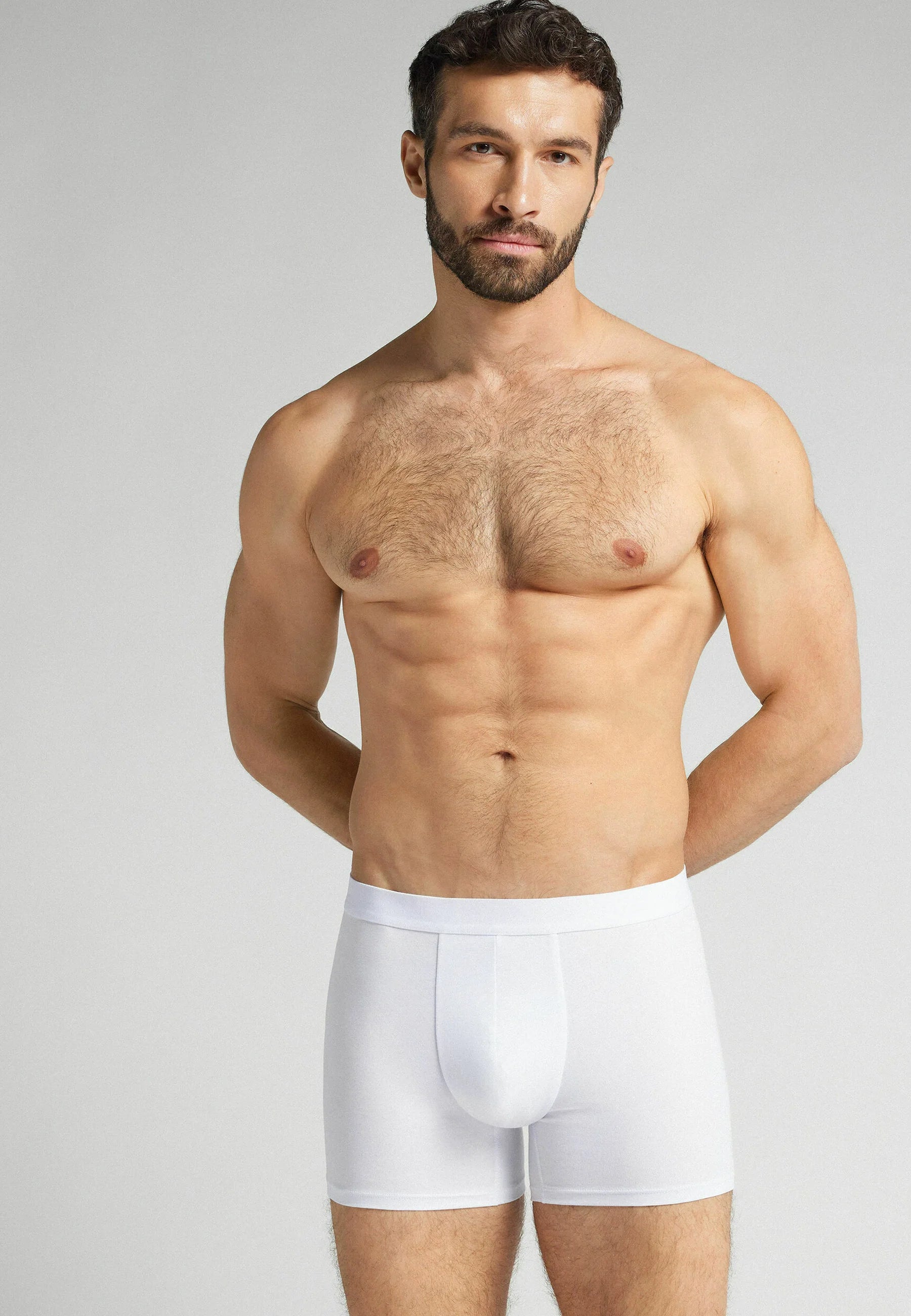 IUMAN Intimissimi Uomo Boxershorts mit freiliegendem Bund – Weiß