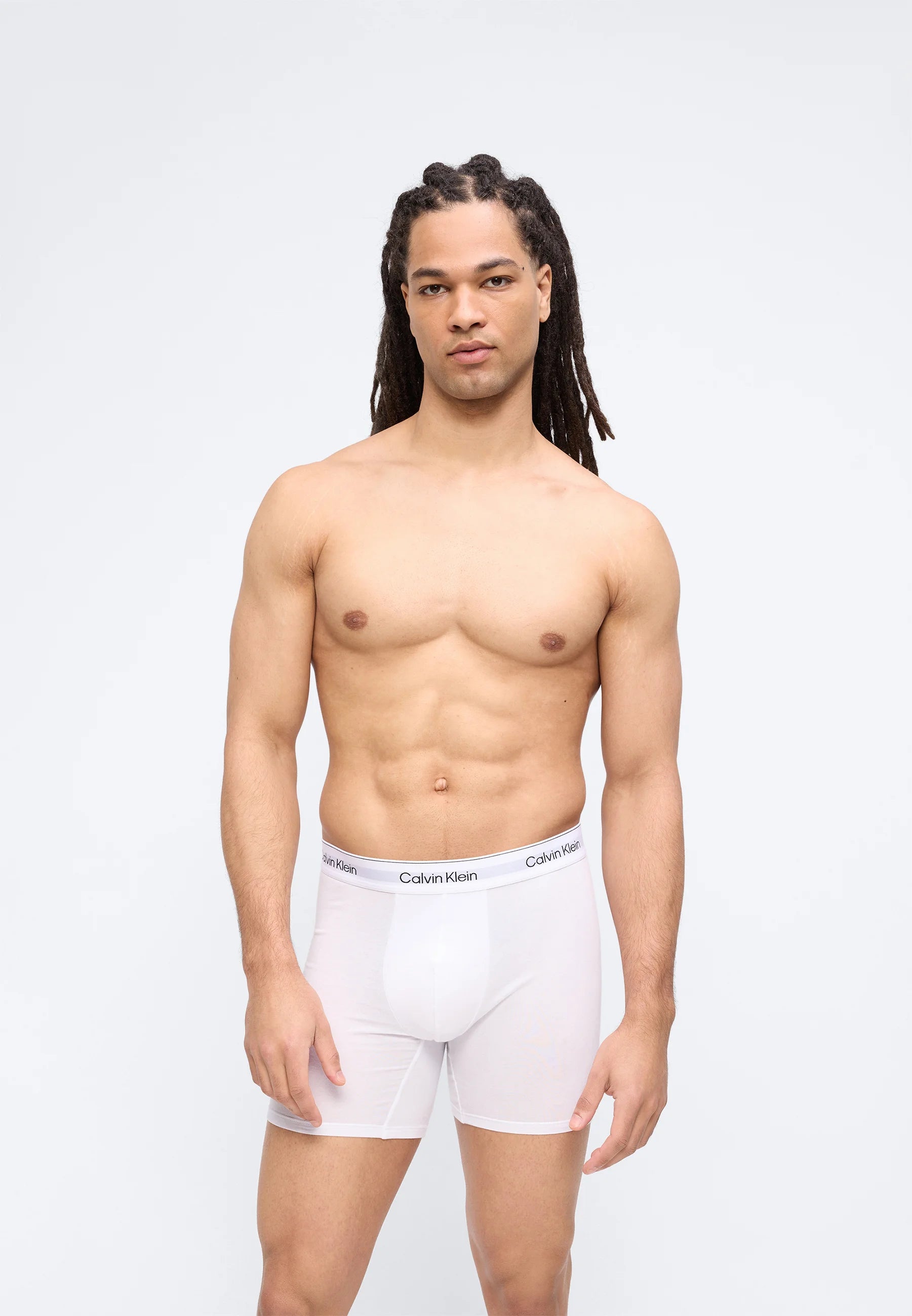 Calvin Klein Icon Cotton Stretch Briefs - Lot de 3 - Blanc, Bleu Tulipe, Turbulence