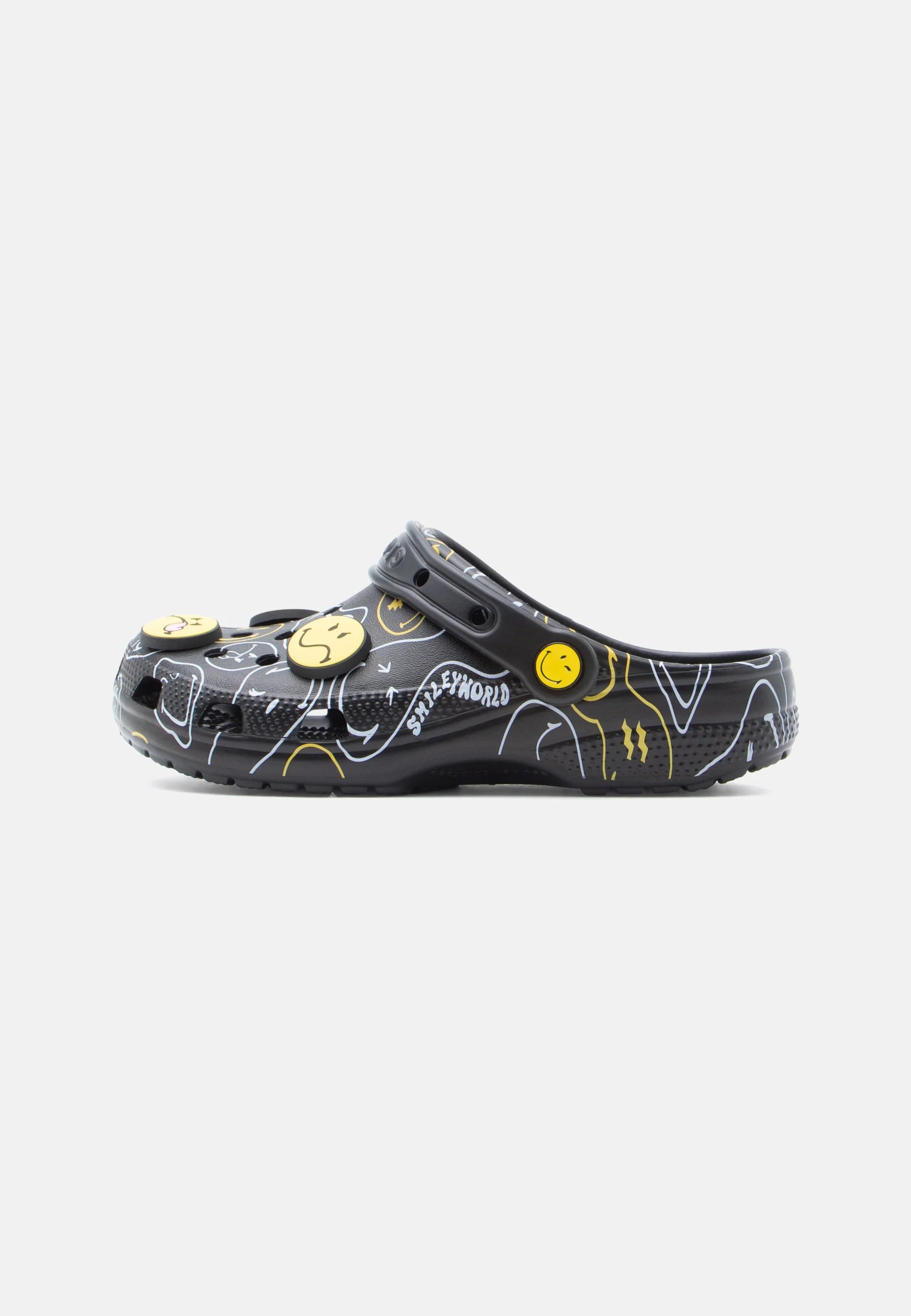 Mules unisexes Crocs Smiley Classic – Multicolore