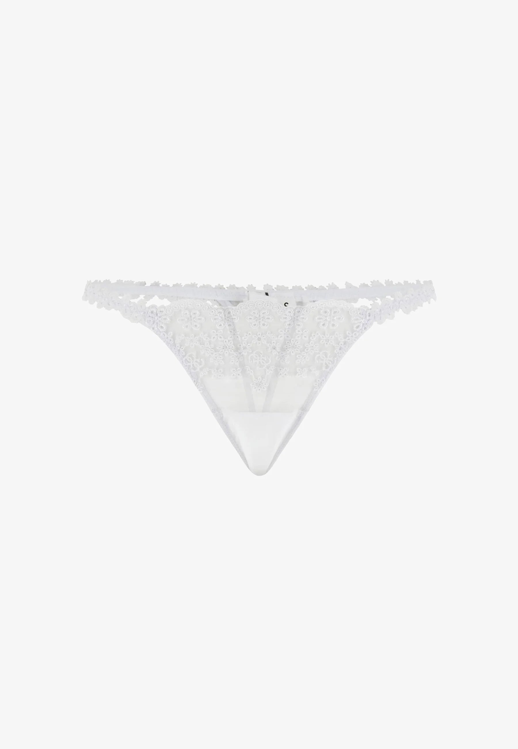 Guess String en dentelle Beatrice – Blanc