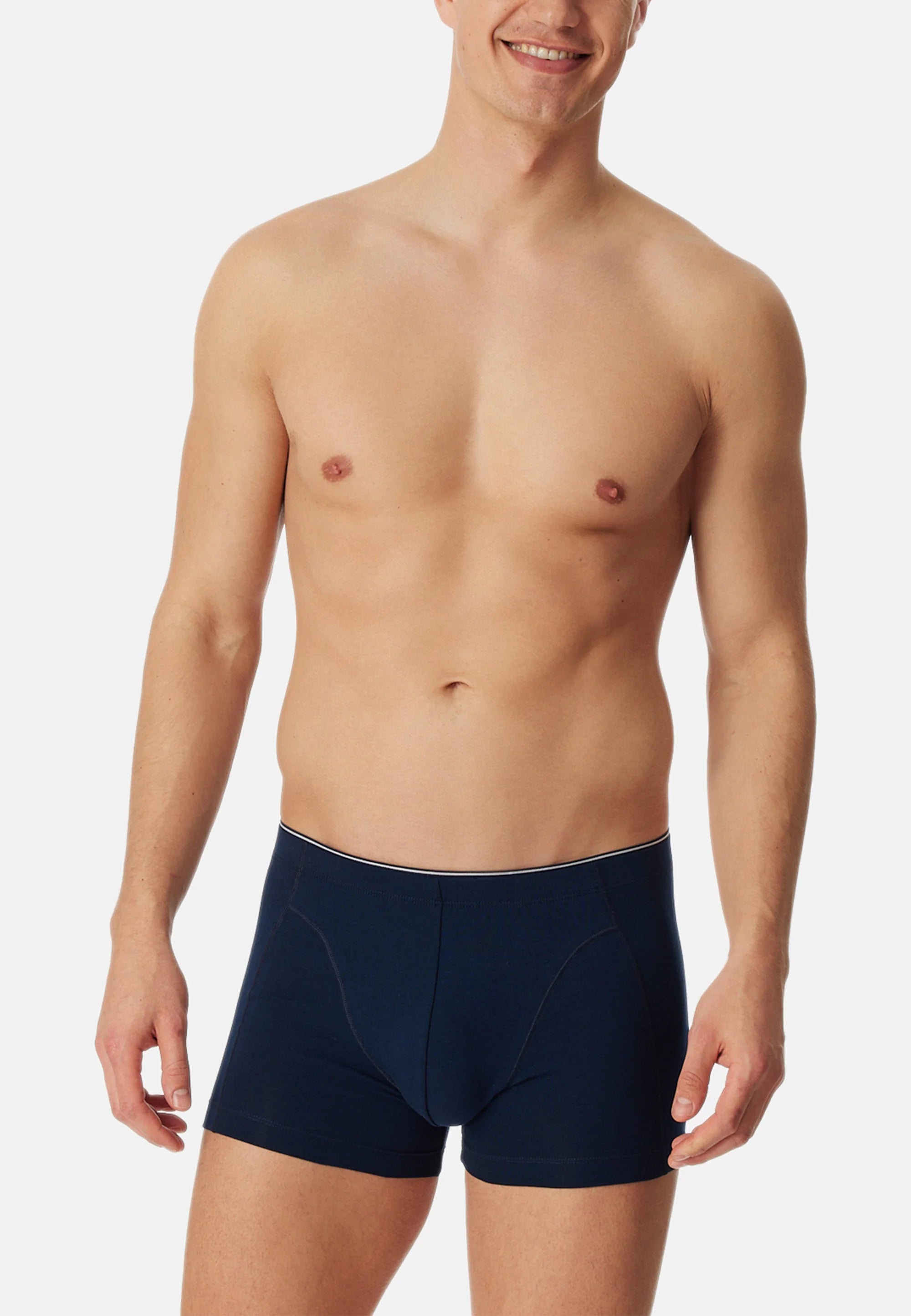 Schiesser Originals Cotton Trunks 3 Pack – Dark Blue