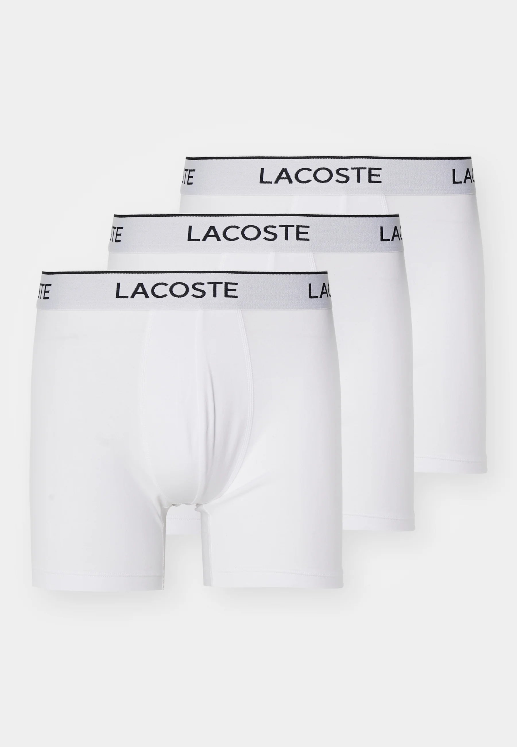 Lot de 3 boxers longs stretch Lacoste – Blanc