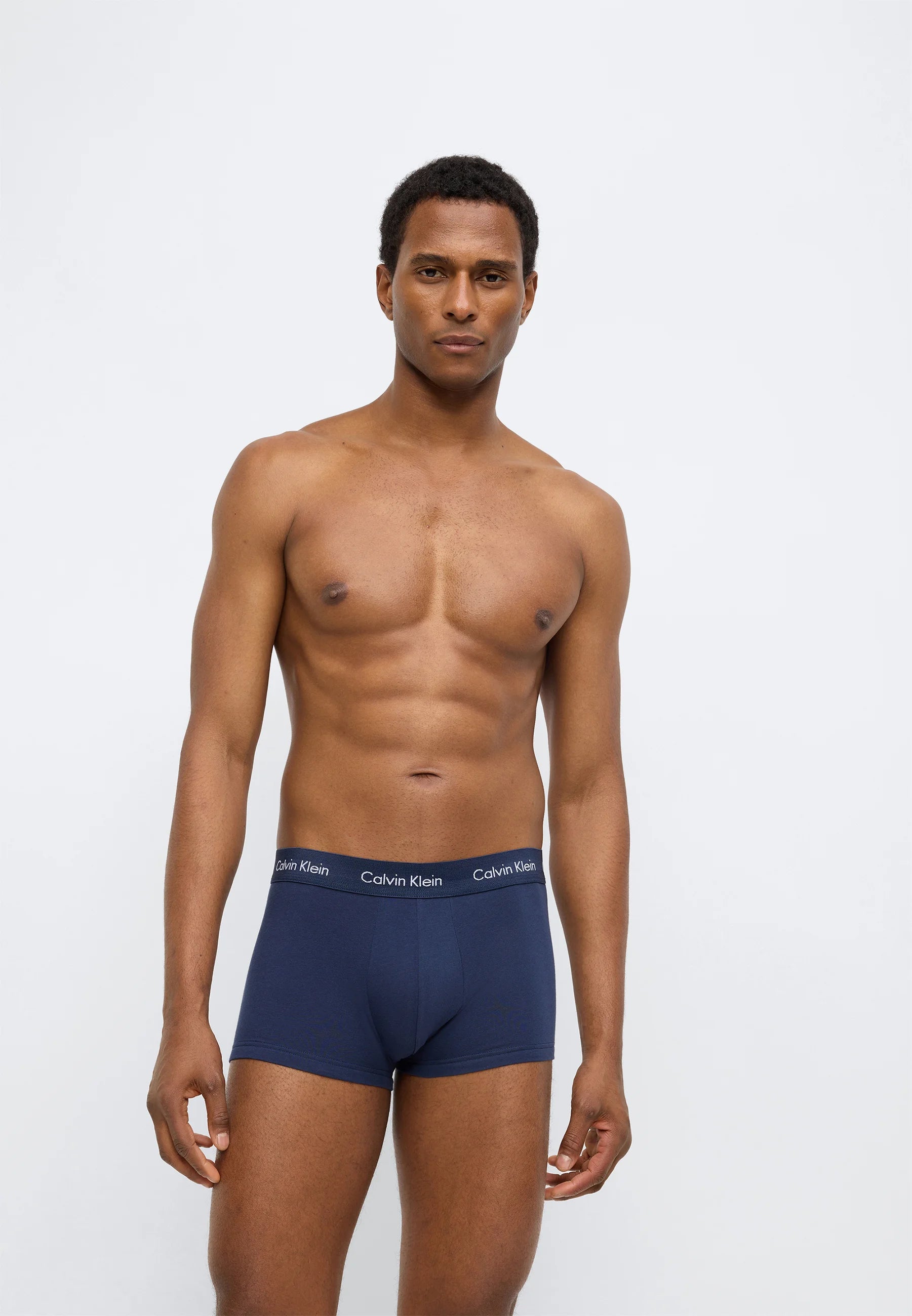 Calvin Klein Cotton Stretch Trunks – 3er-Pack – Blue Shadow, Innuendo, Grey Heather