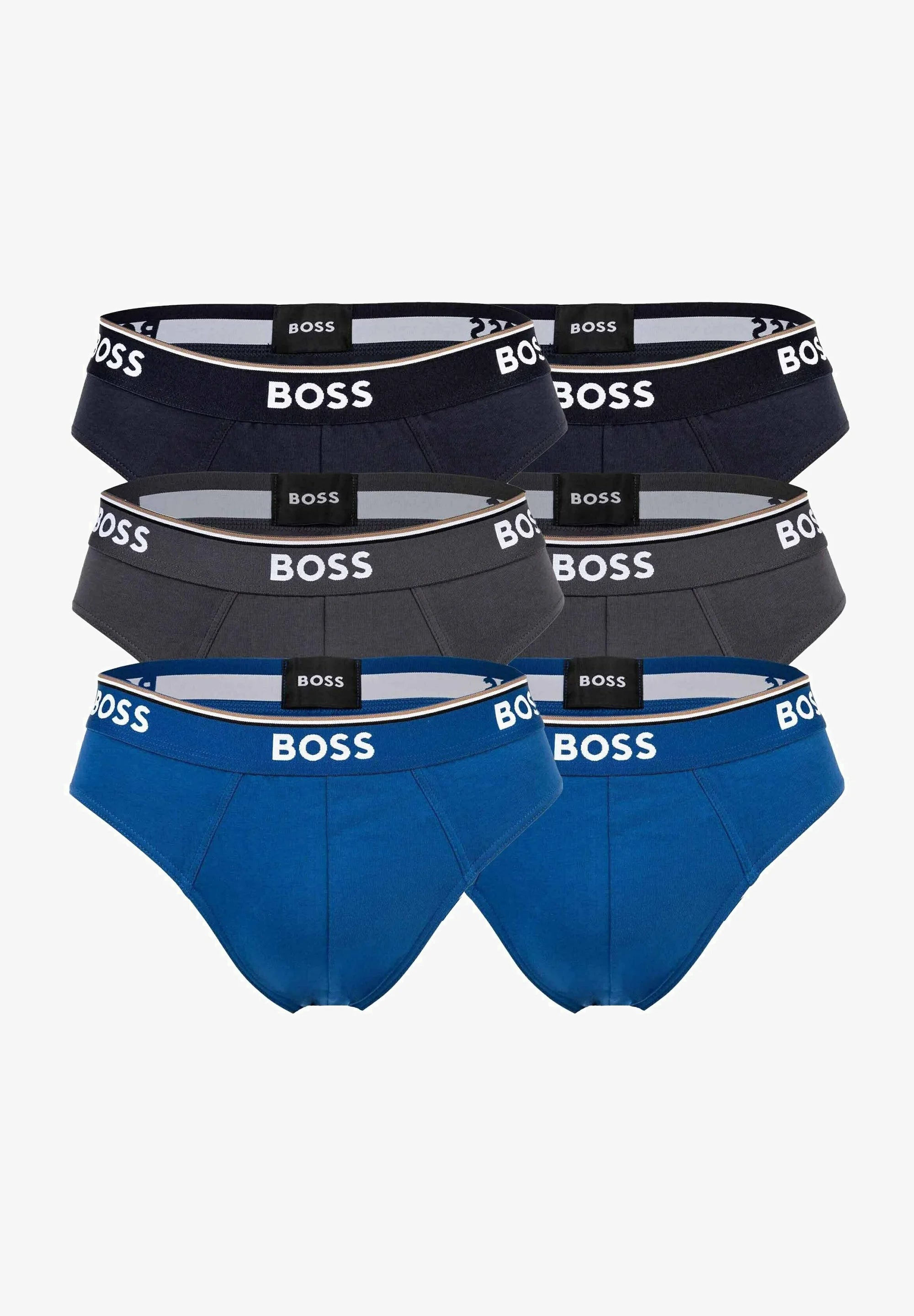 BOSS Lot de 6 slips Power Stretch – Bleu