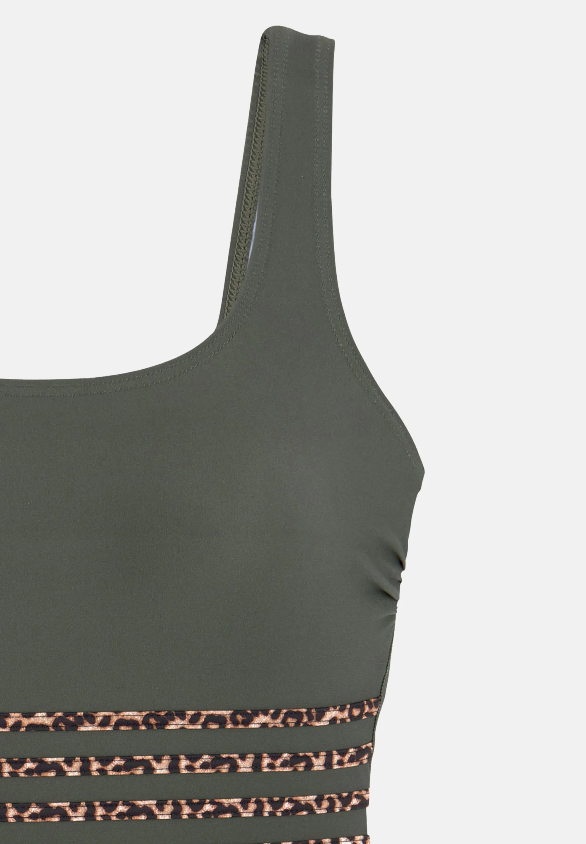 LASCANA Leo Swimsuit – Olive Leopard