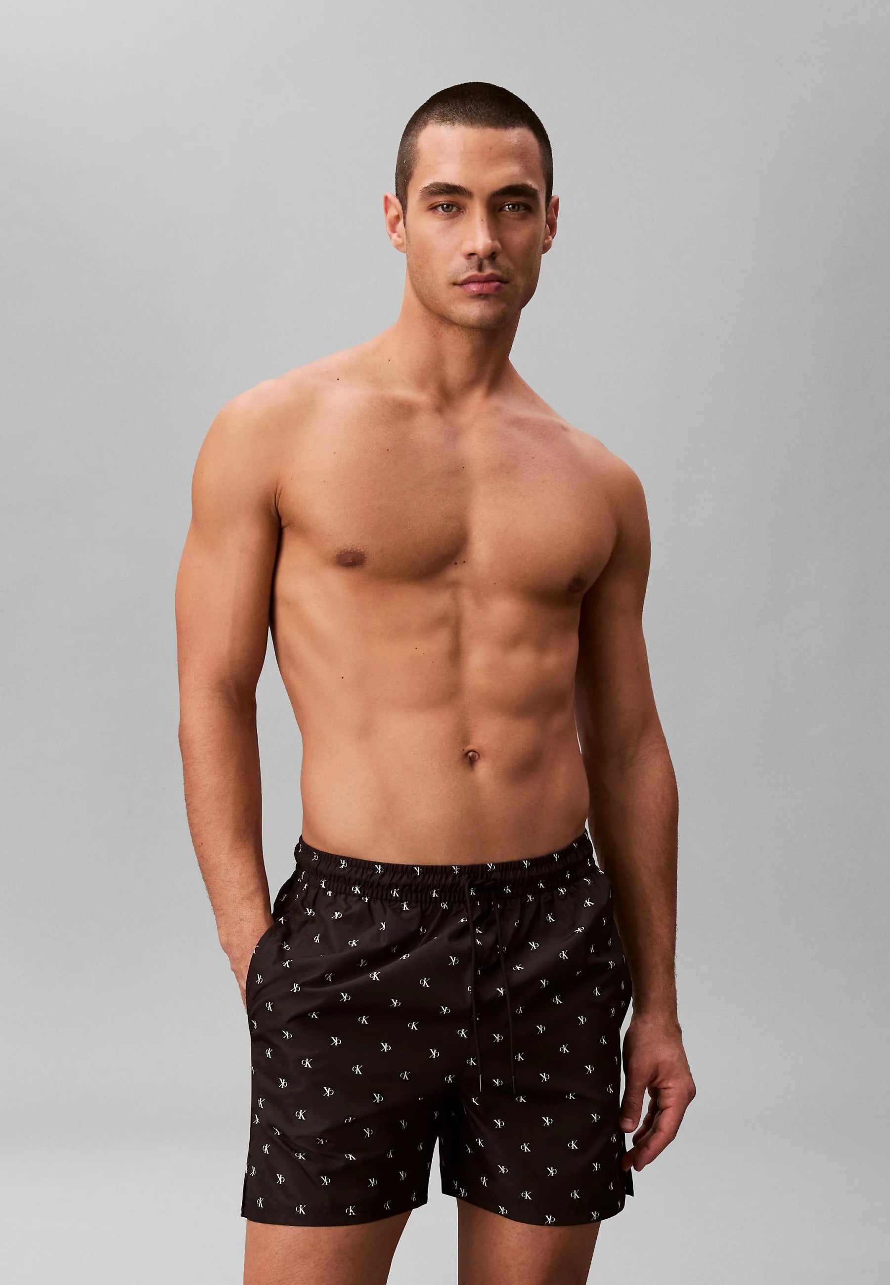 Calvin Klein Swim Shorts – Diamond Logo Black