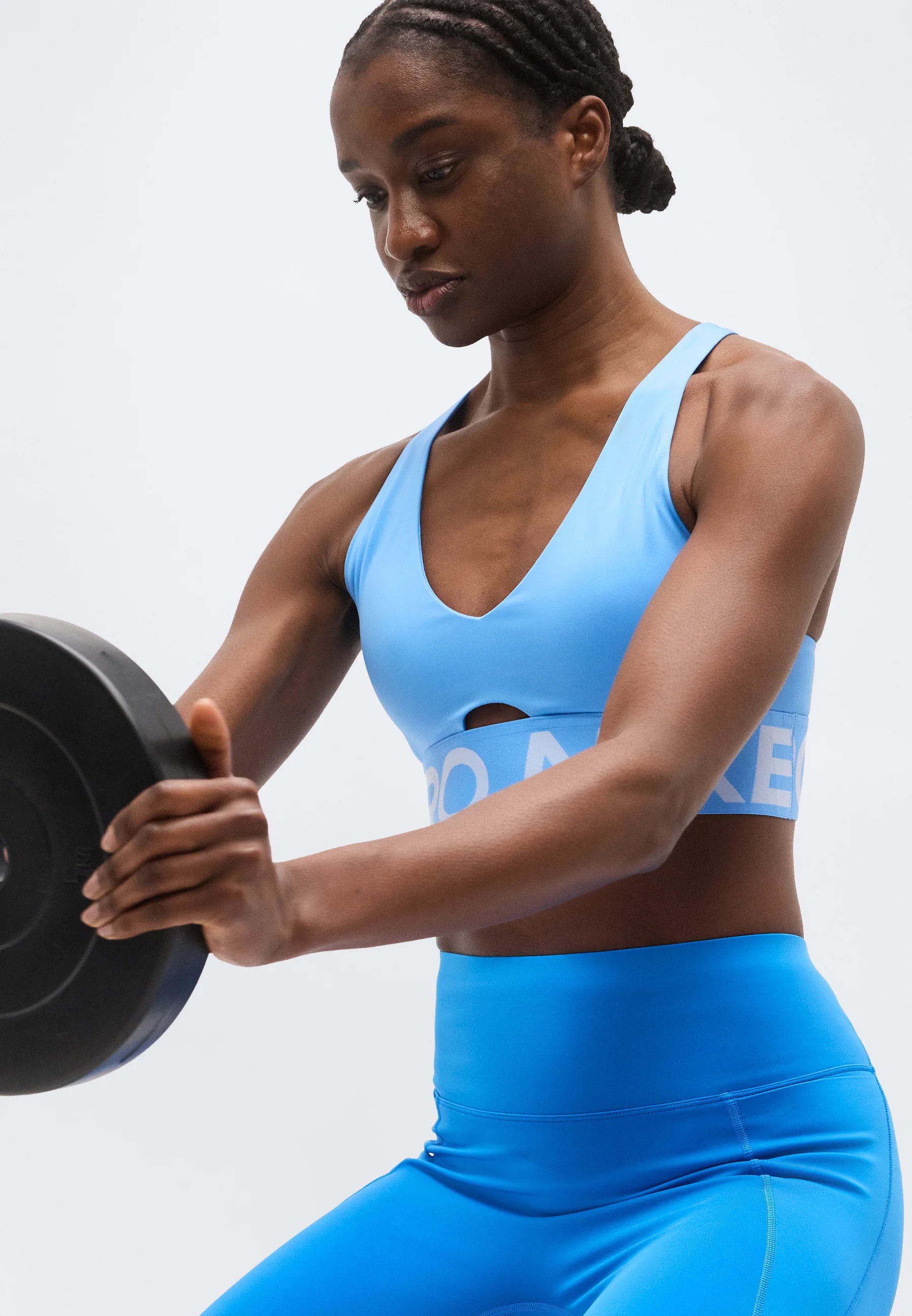 Soutien-gorge de sport Nike Sculpt Medium Support - Bleu université, Bleu hydrogène, Blanc