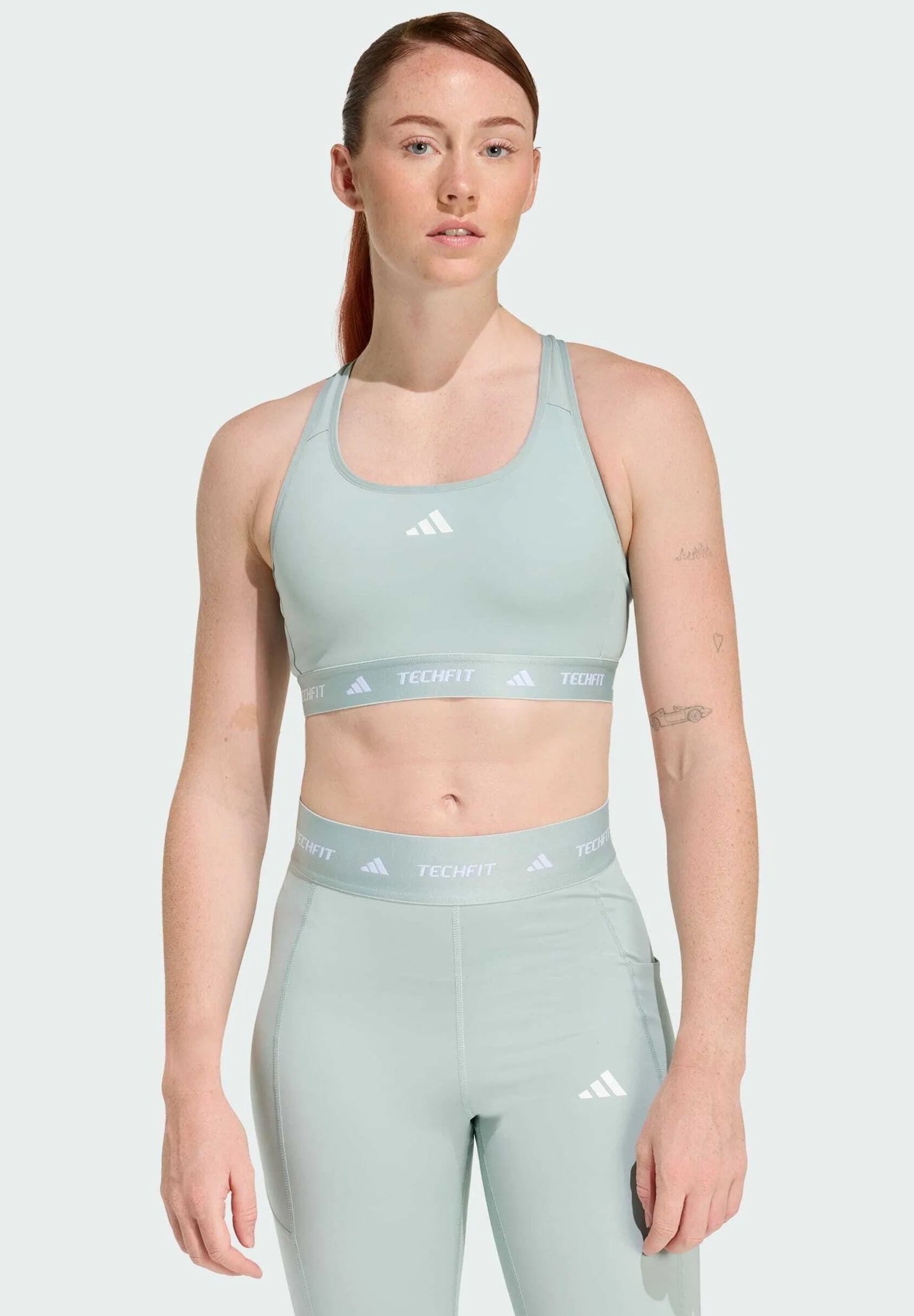 Adidas Performance Techfit BH mit mittlerem Halt – Salbei