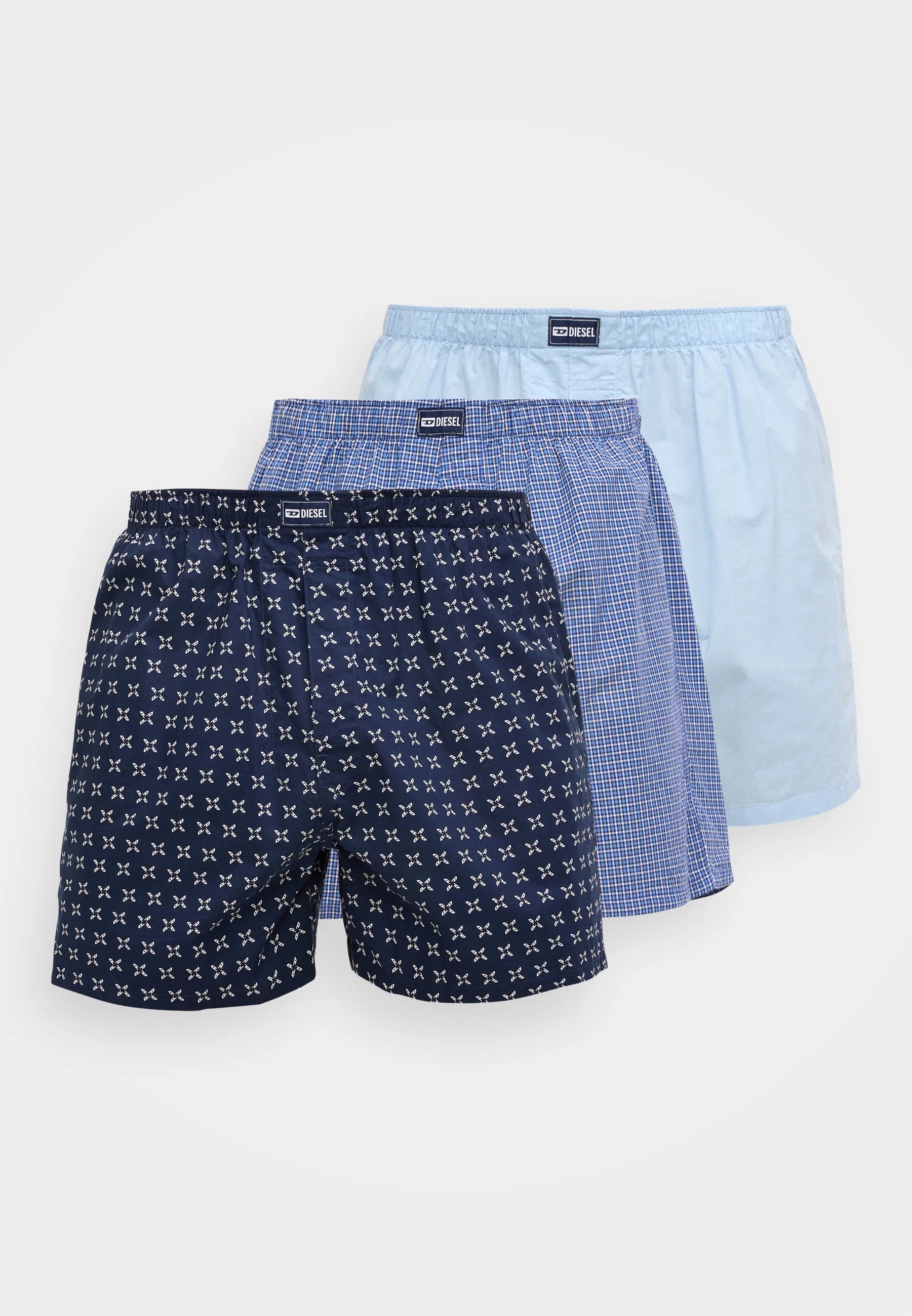 Boxerky Diesel Ryan Core 3 Pack – tmavě modrá, světle modrá, modrá