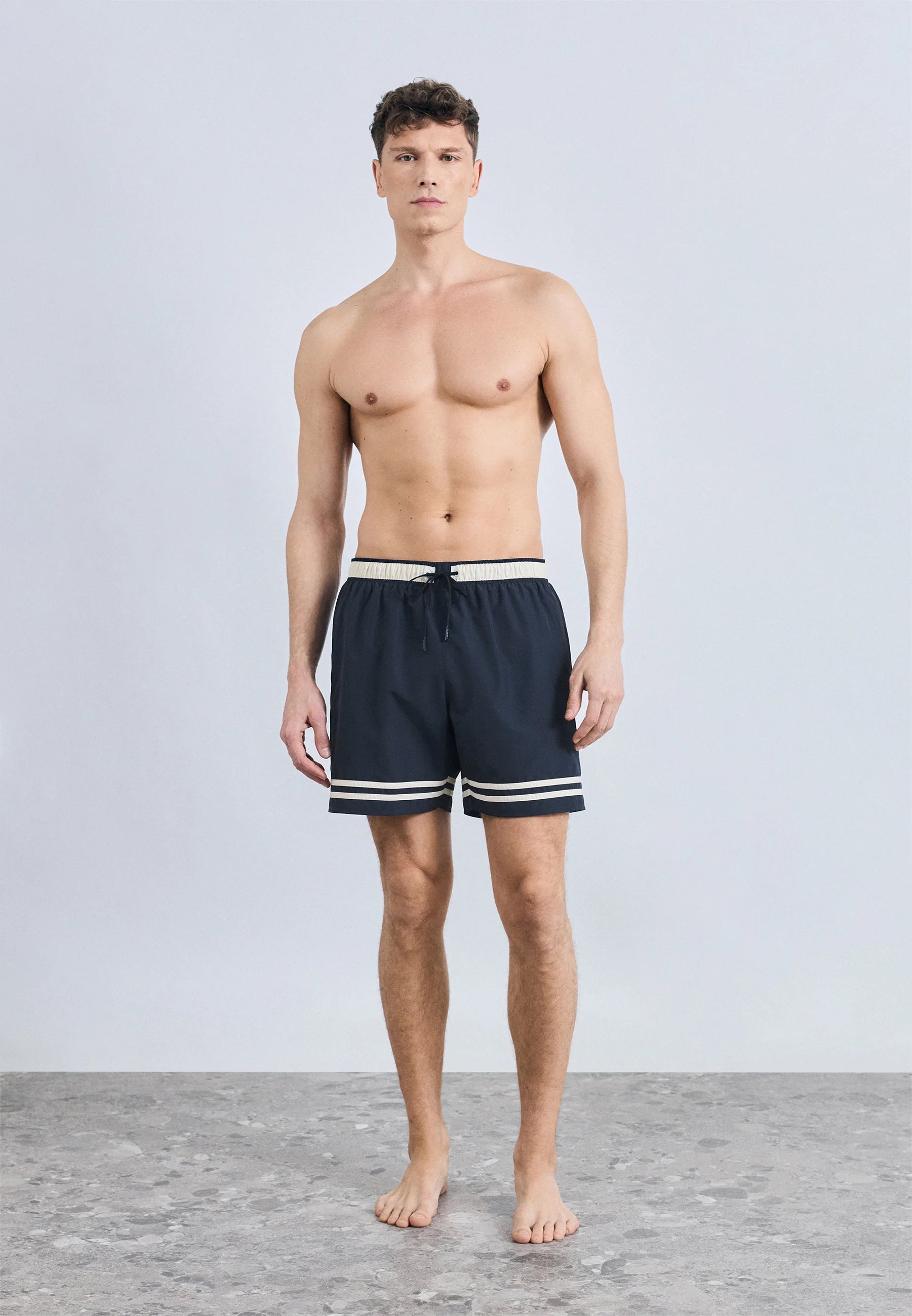 Lacoste Maillot De Bain Swim Shorts – Blackbird, Naturel Clair