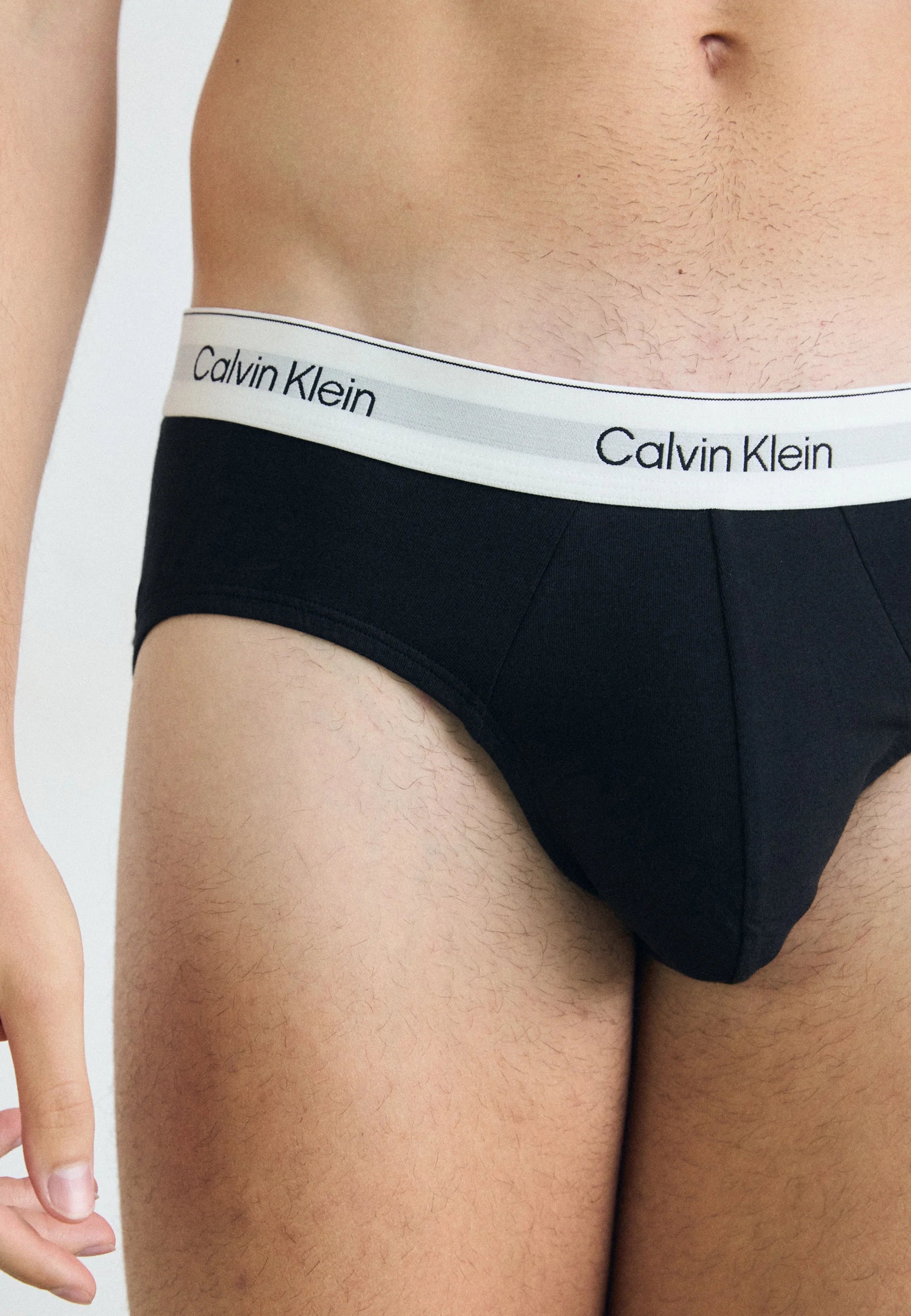 Calvin Klein Icon Cotton Stretch Hip Briefs – 3 Pack – White, Beau Blue, Leafy Fun