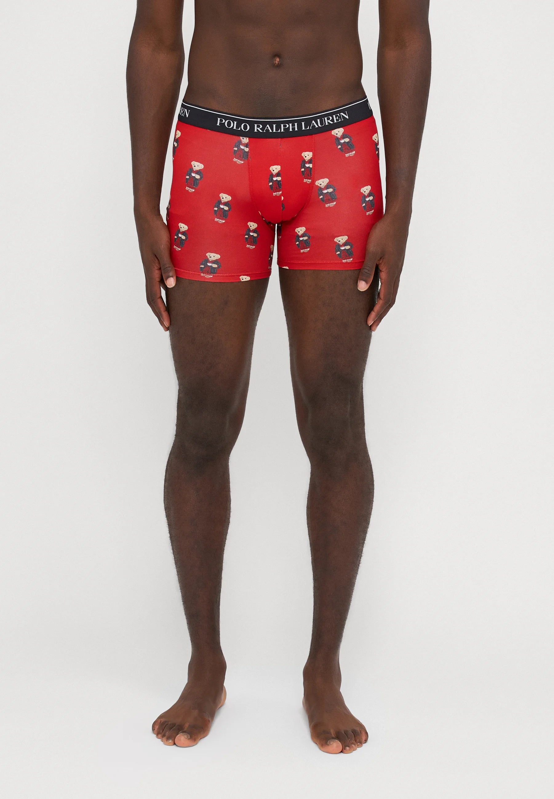 Polo Ralph Lauren Cotton Stretch Boxer Briefs – 3 Pack – Red, Damson Red, Black