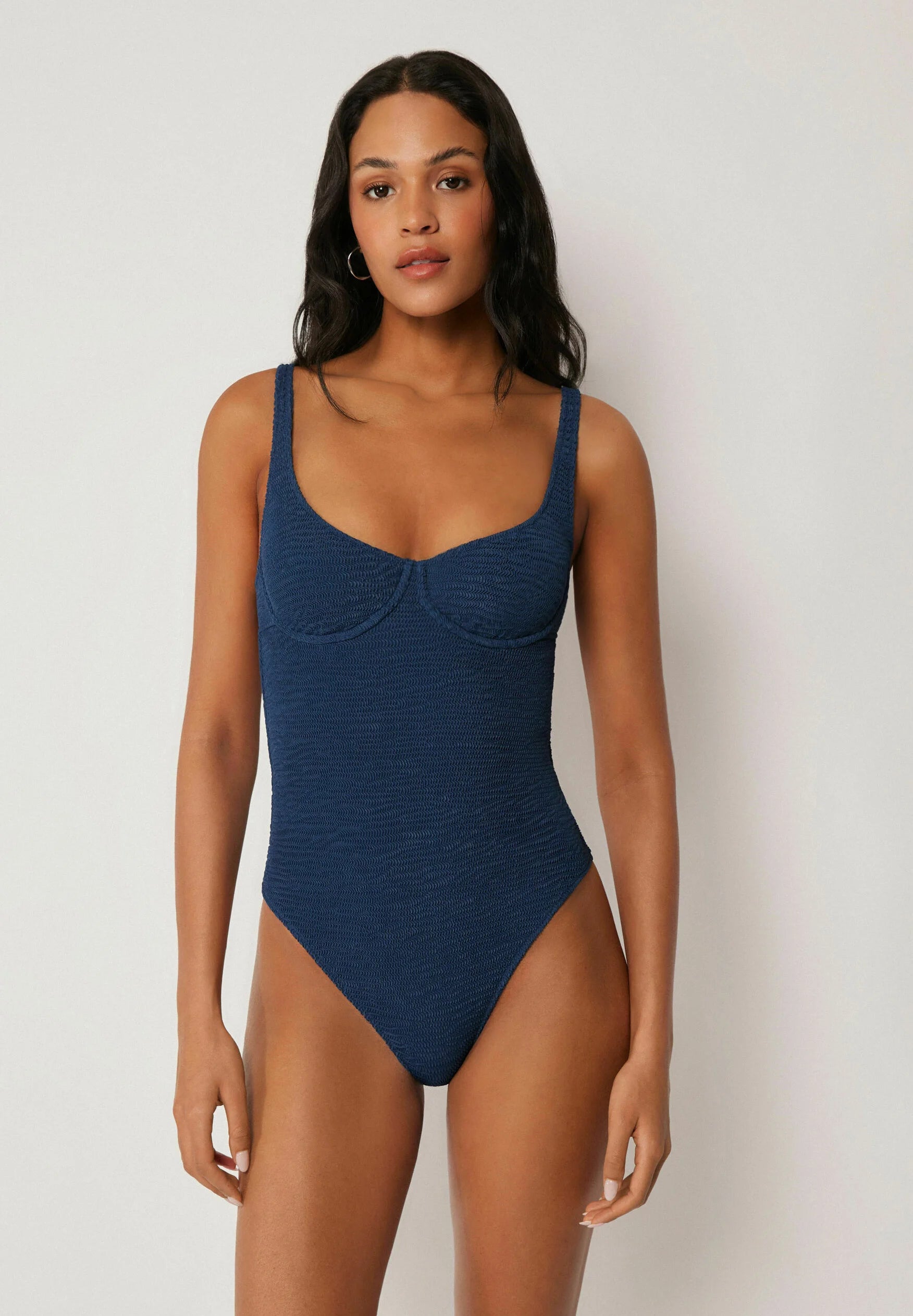 Maillot de bain Calzedonia Crinkle Waves – Bleu