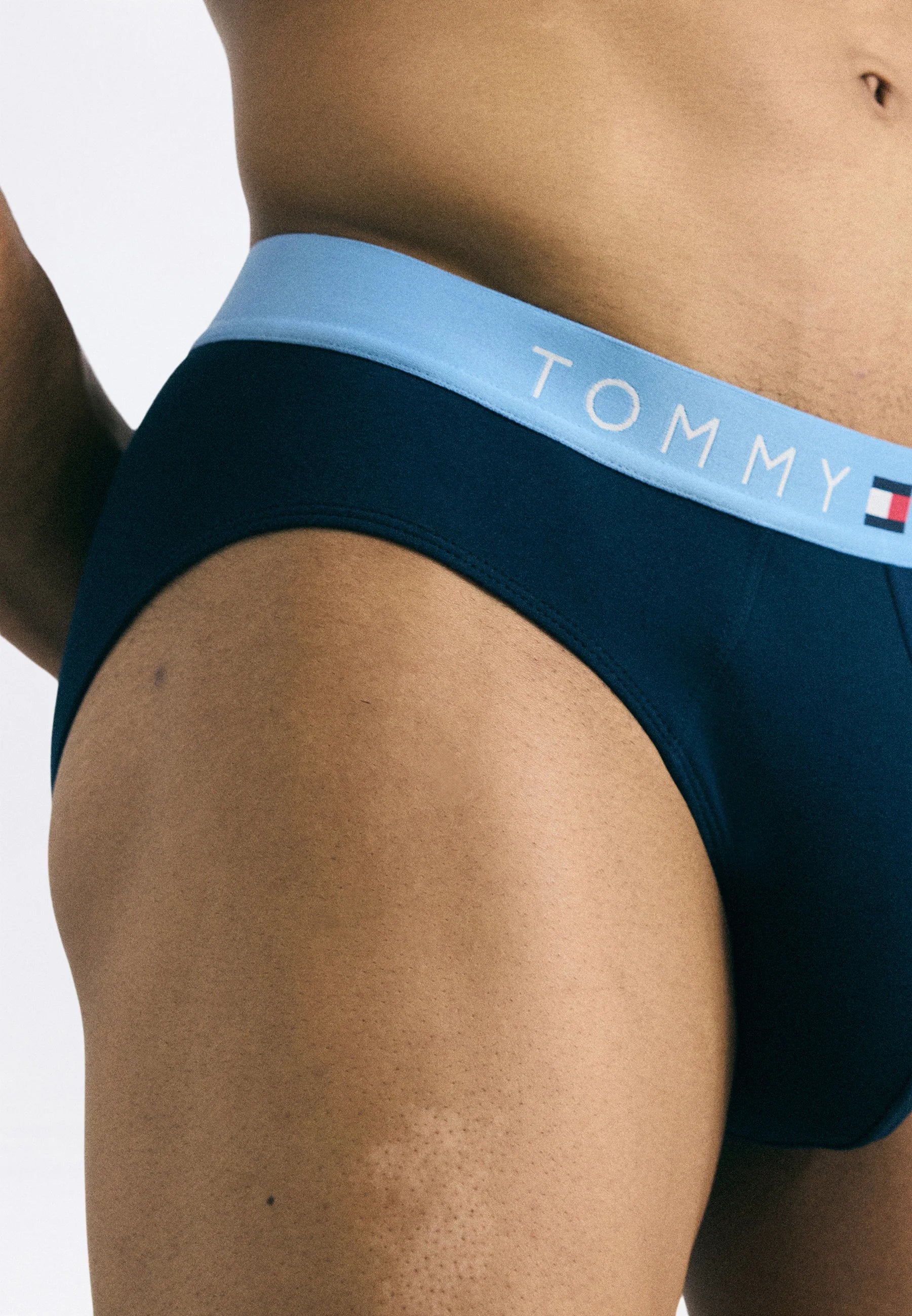 Tommy Hilfiger Original Brief 3 Pack – námořnická, hnědá, modrá, světle modrá