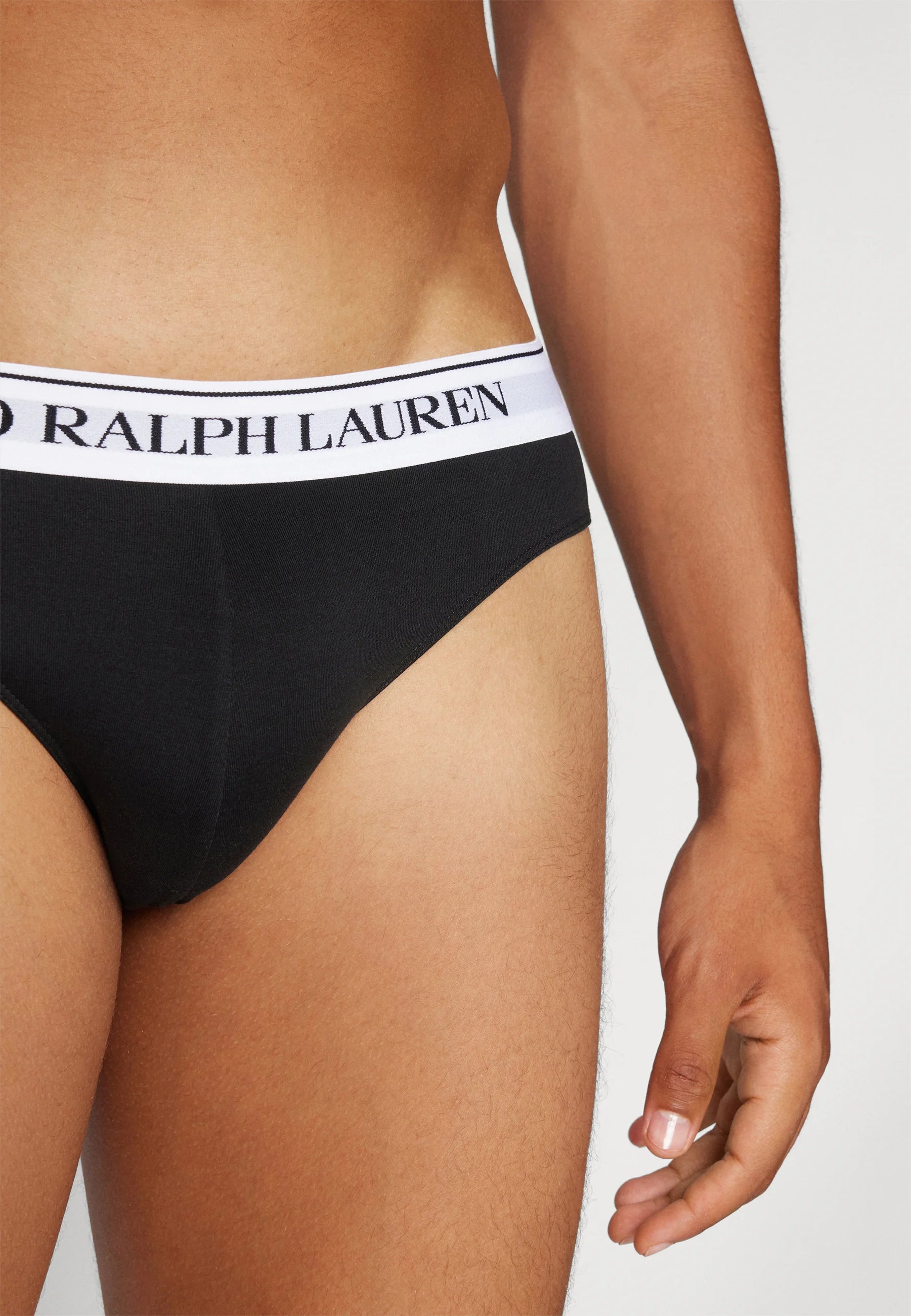 Slips Polo Ralph Lauren en coton stretch – Taille basse – Lot de 3 – Rouge Damson, Noir, Vert