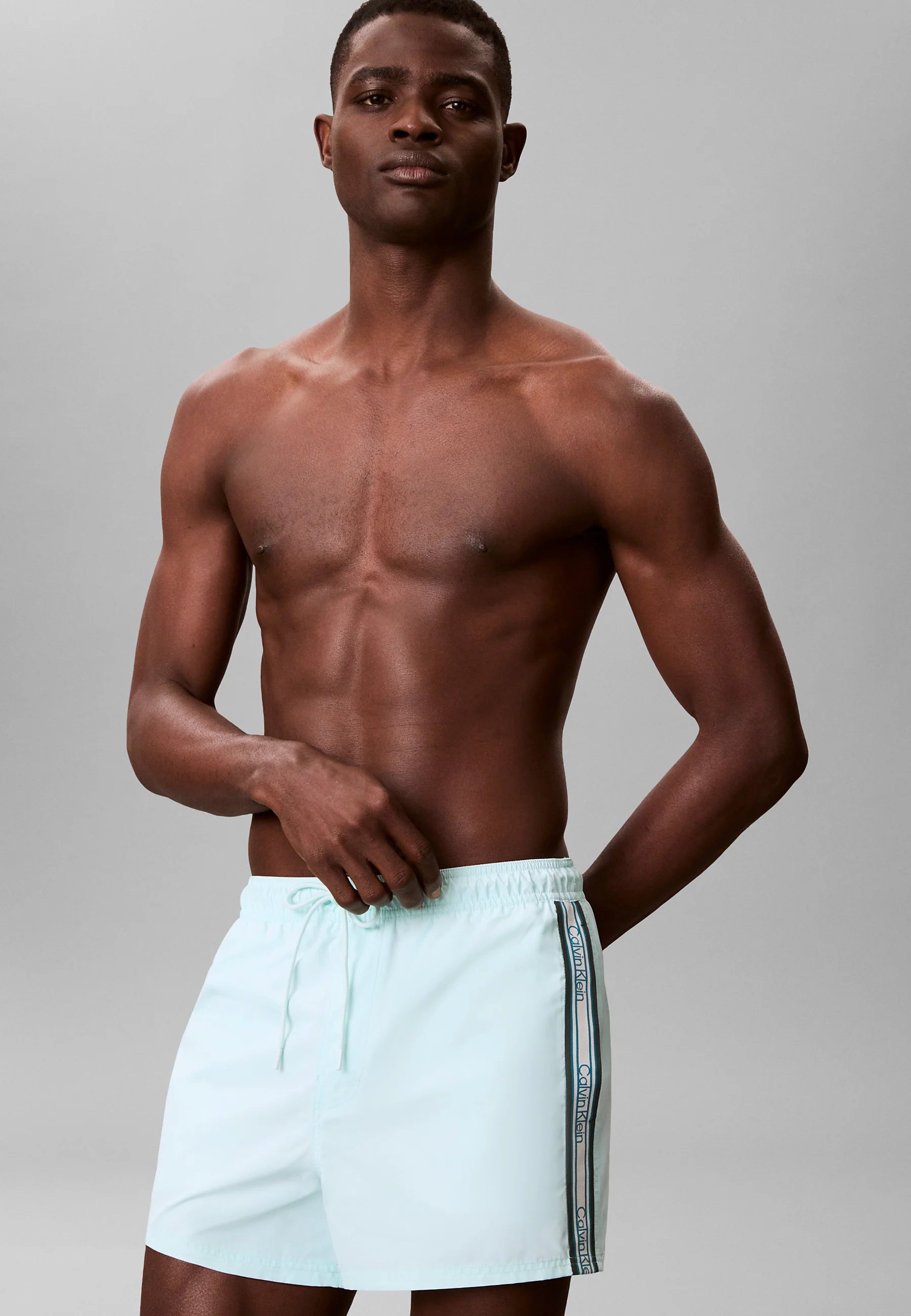Calvin Klein Drawstring Icon Swim Shorts – Glacier Mist