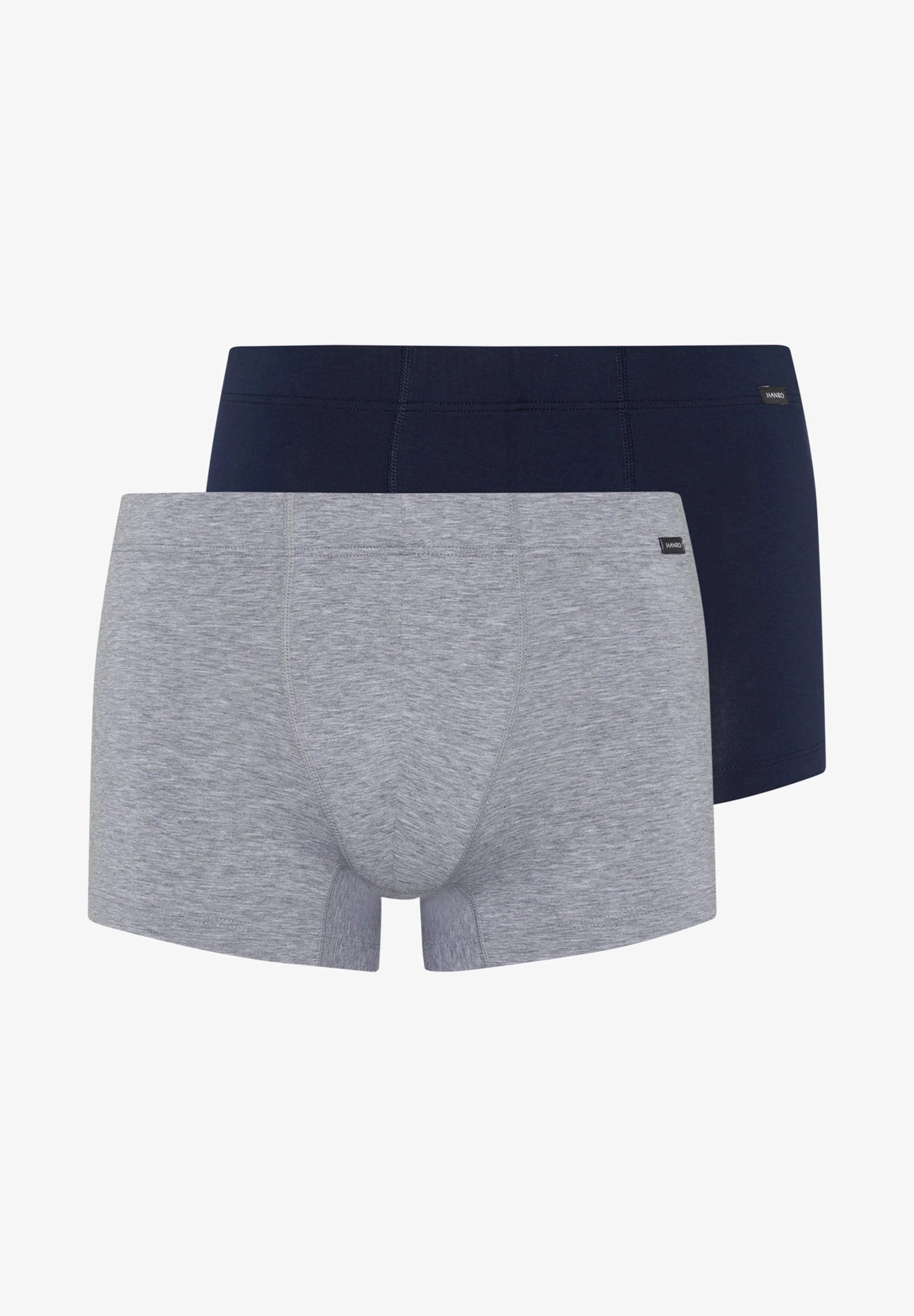 HANRO RETRO Confezione da 2 bauli ESSENTIALS – Melange chiaro, Blu scuro intenso