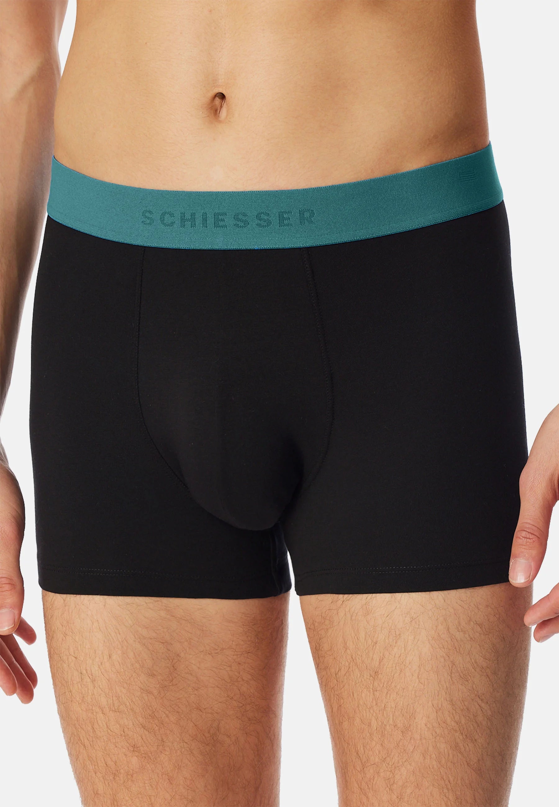 Schiesser 95 5 10 Pack Trunks – Black, Multicolour, Turquoise