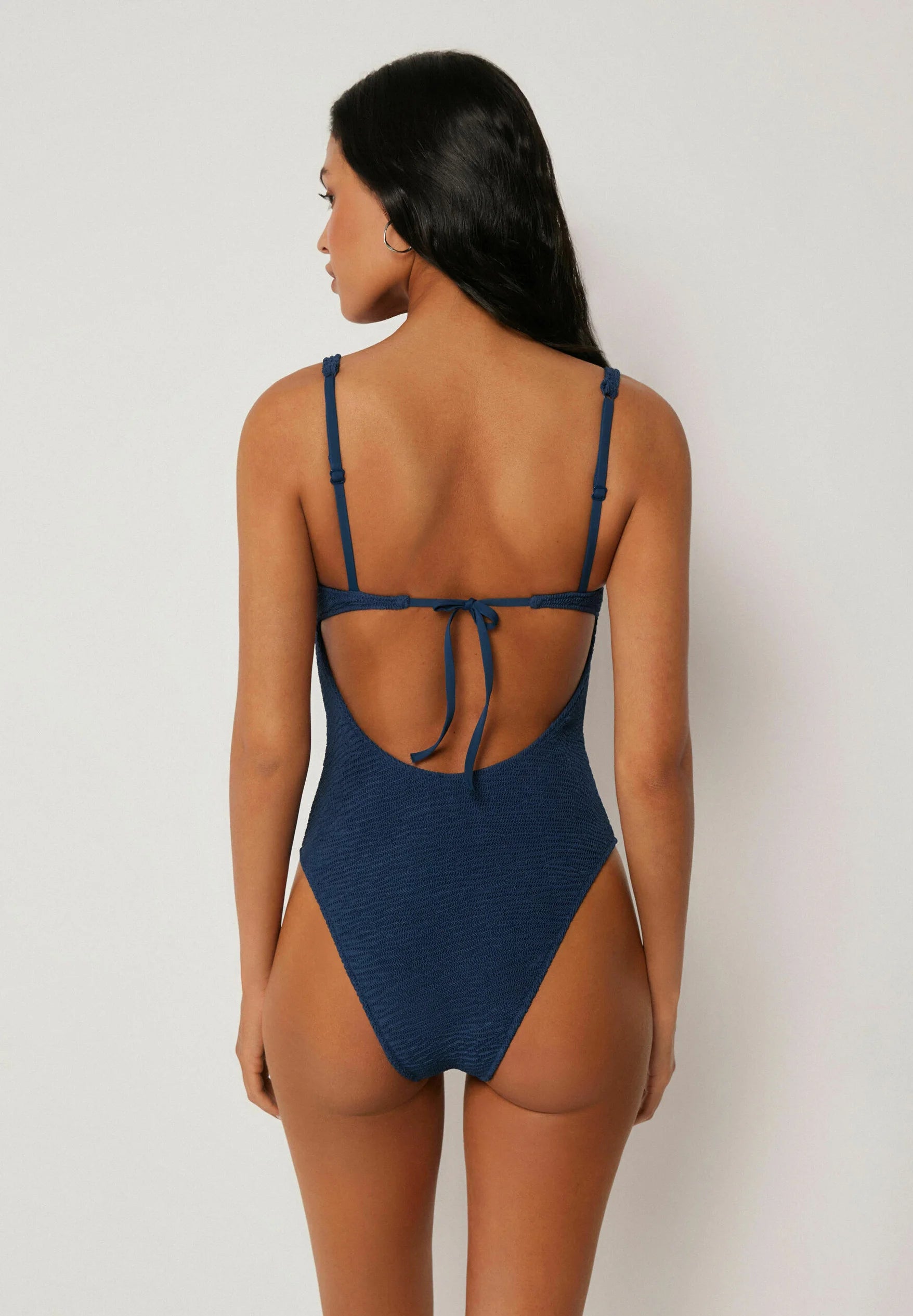 Calzedonia Crinkle Waves Swimsuit – Blue