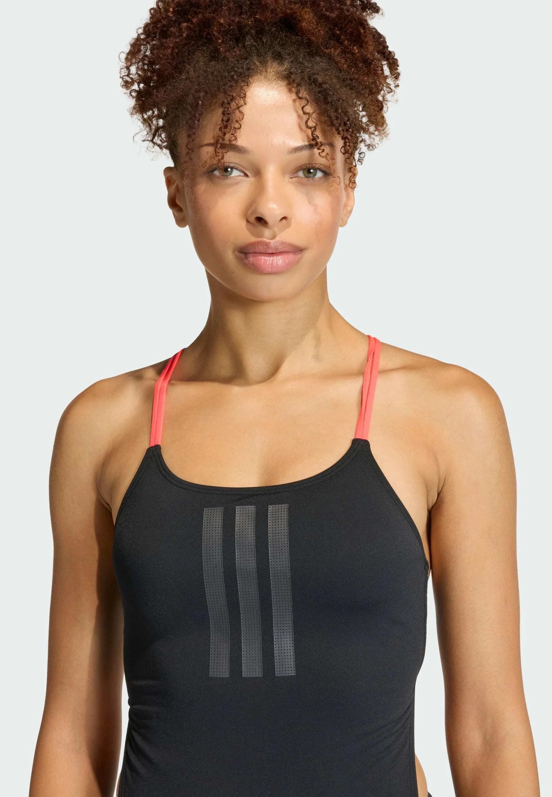 Costume da bagno intero Adidas Stripes Performance - Nero