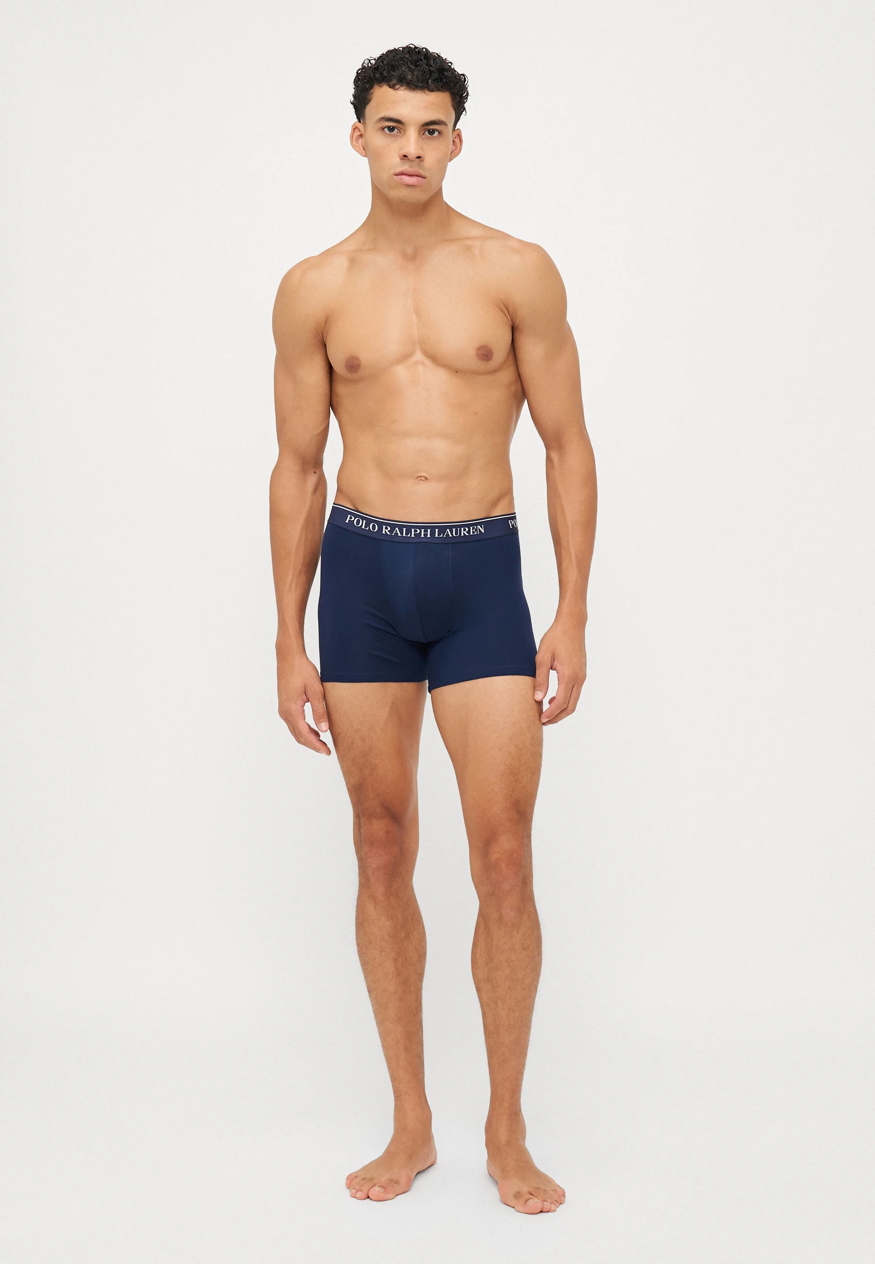 Polo Ralph Lauren Cotton Stretch Boxer Briefs – 3 Pack – Camel, Light Blue, Navy